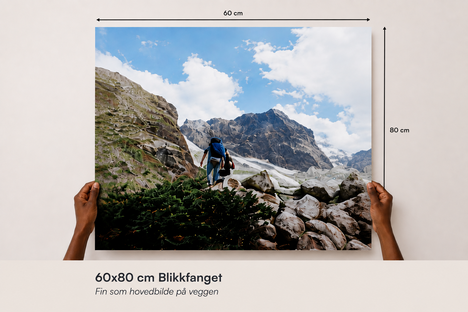 Stort bilde i størrelsen 60x80 cm