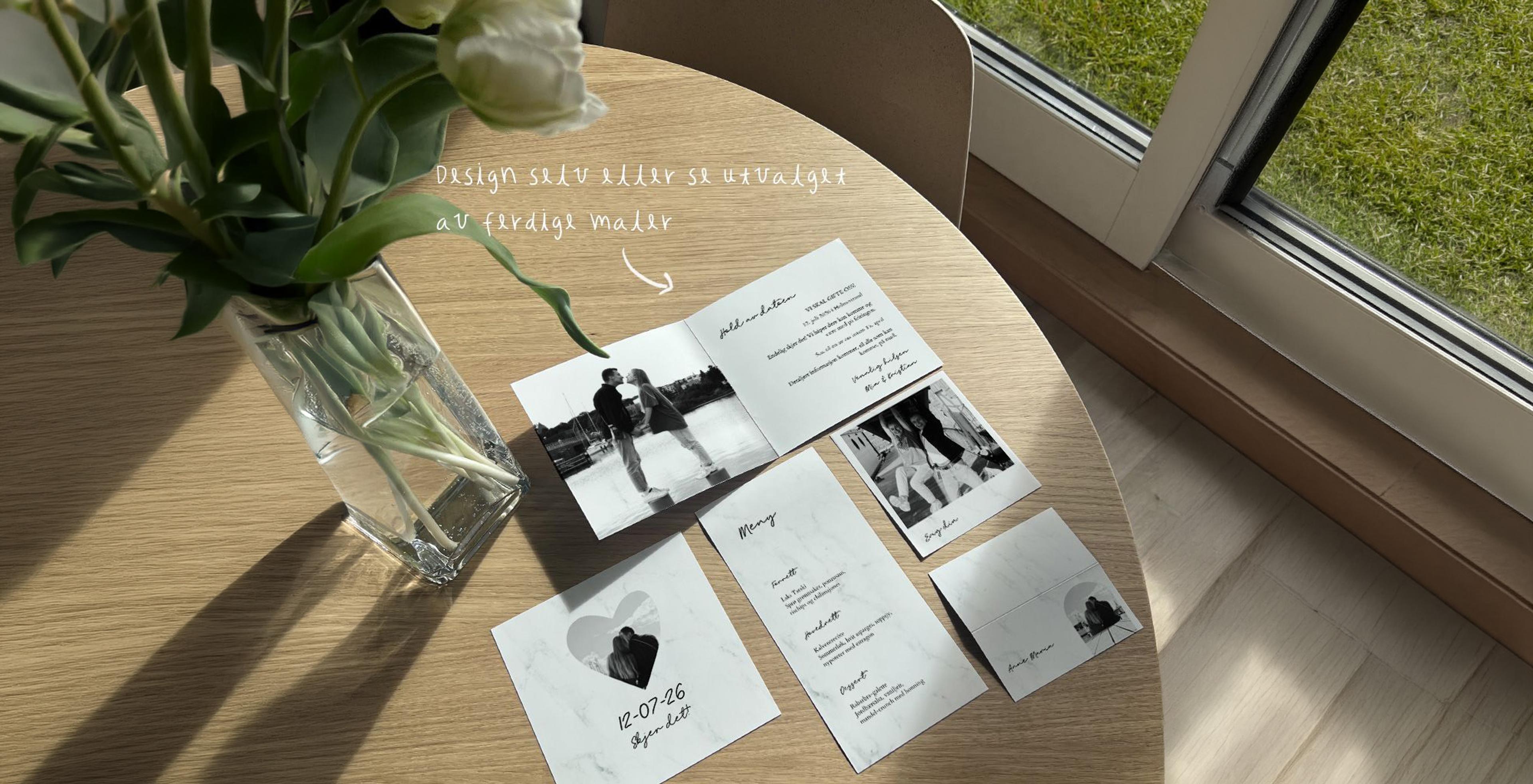 Ulike typer kort i samme design