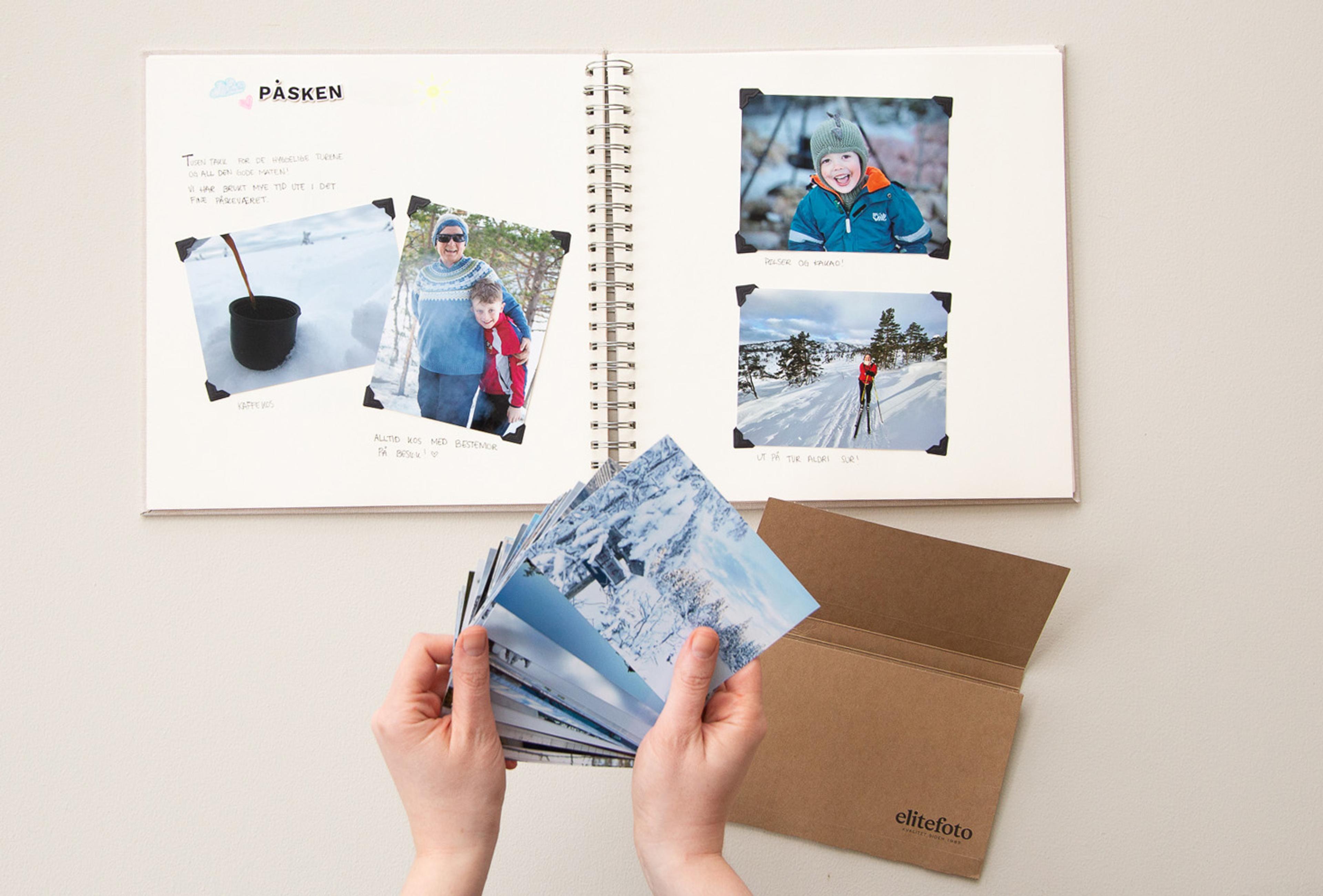 Husk å fremkalle bilder til hytteboken