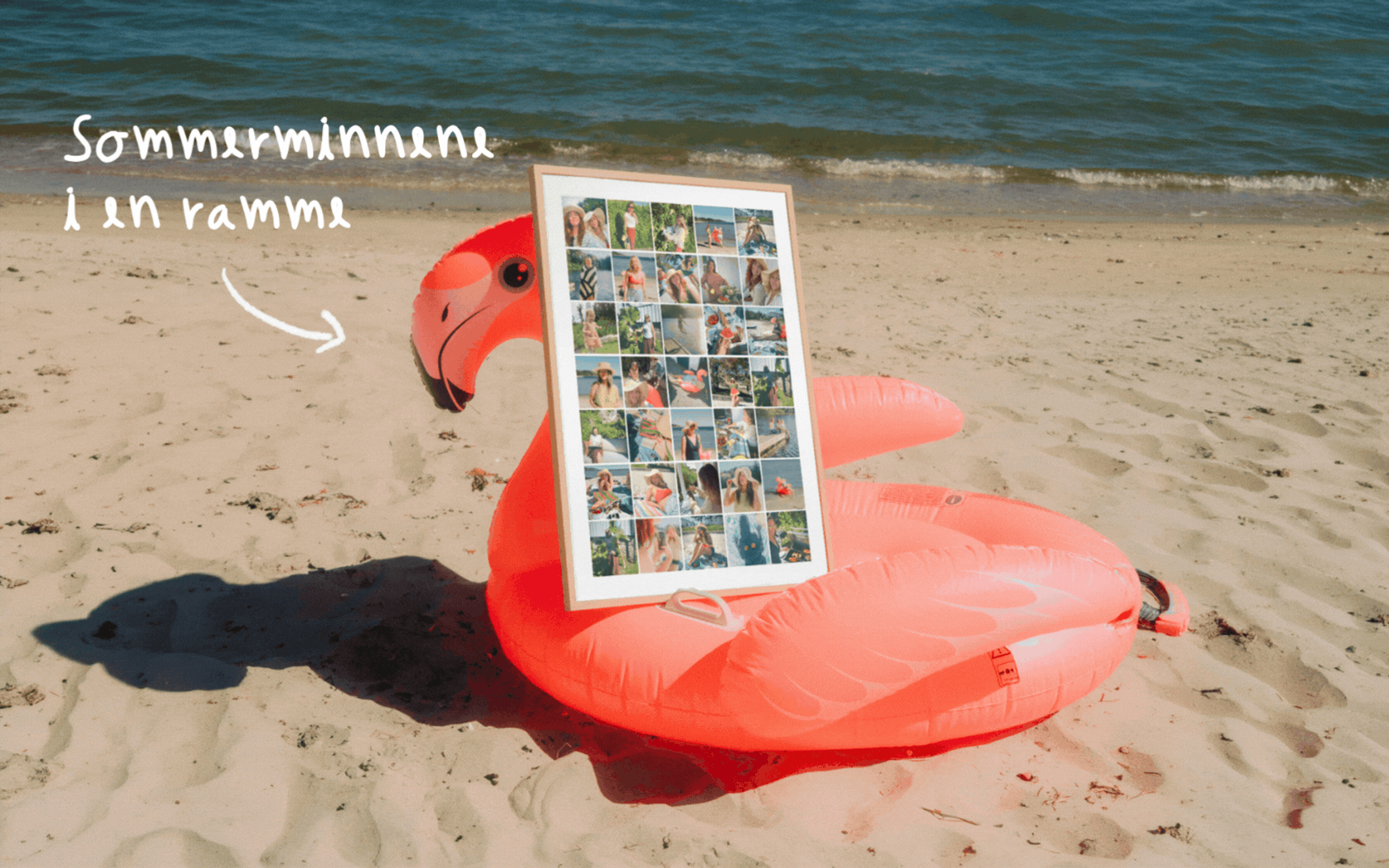 Tre bildecollage i rammer