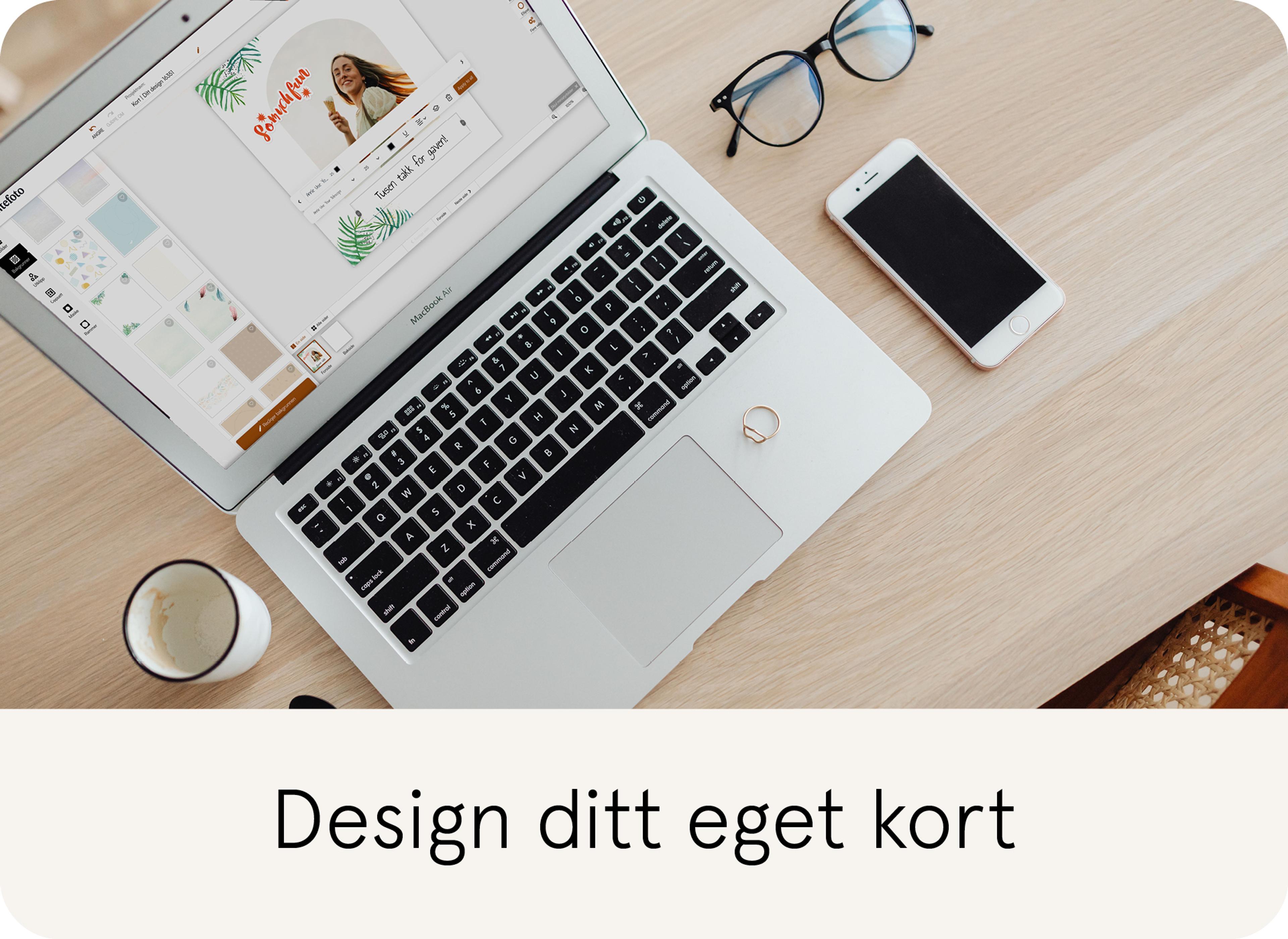 Lag ditt eget design på kort til konfirmasjonen hos Elite Foto