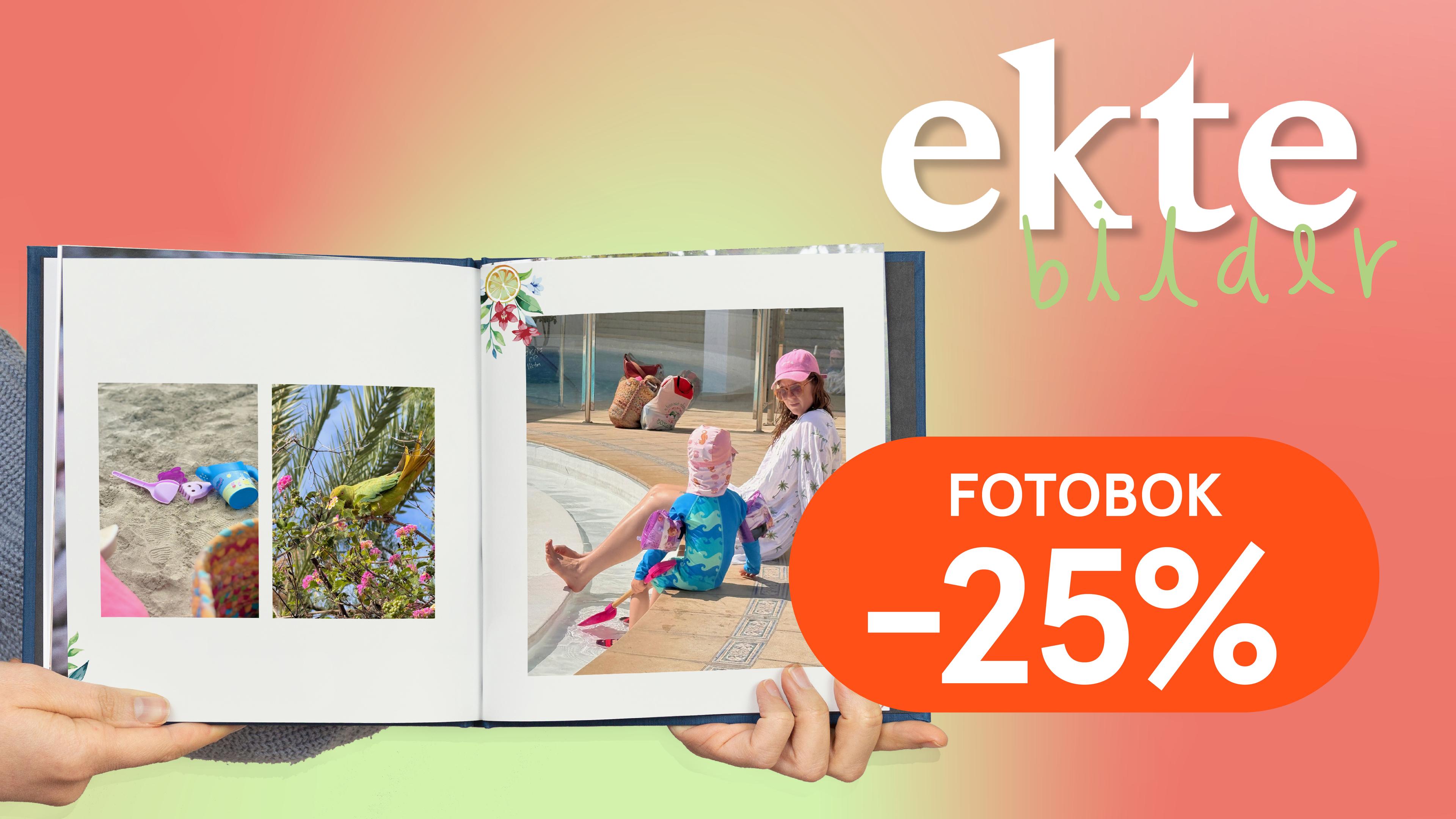 25% rabatt på stilren fotobok hos Elite Foto