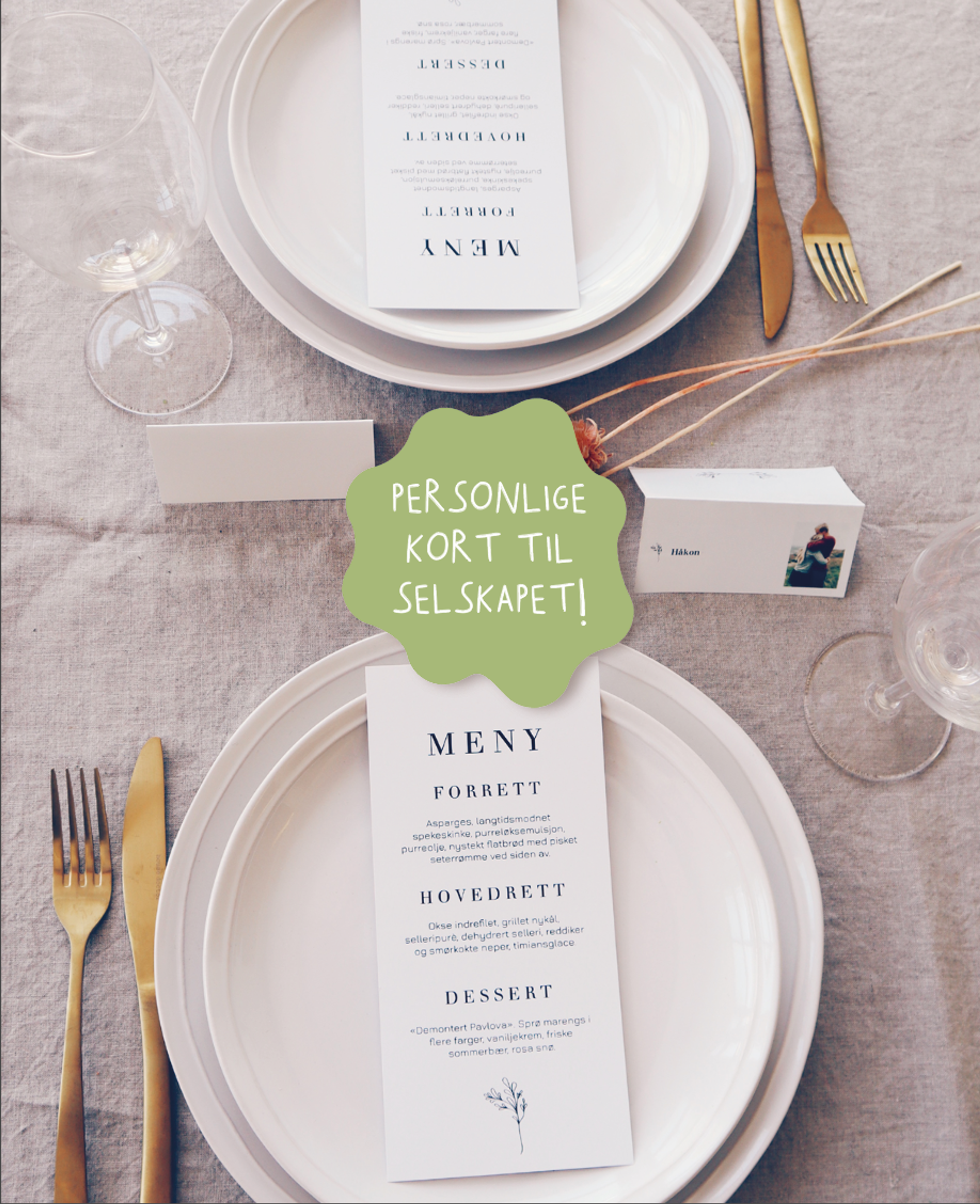 Lag personlige kort til selskapet hos Elite Foto