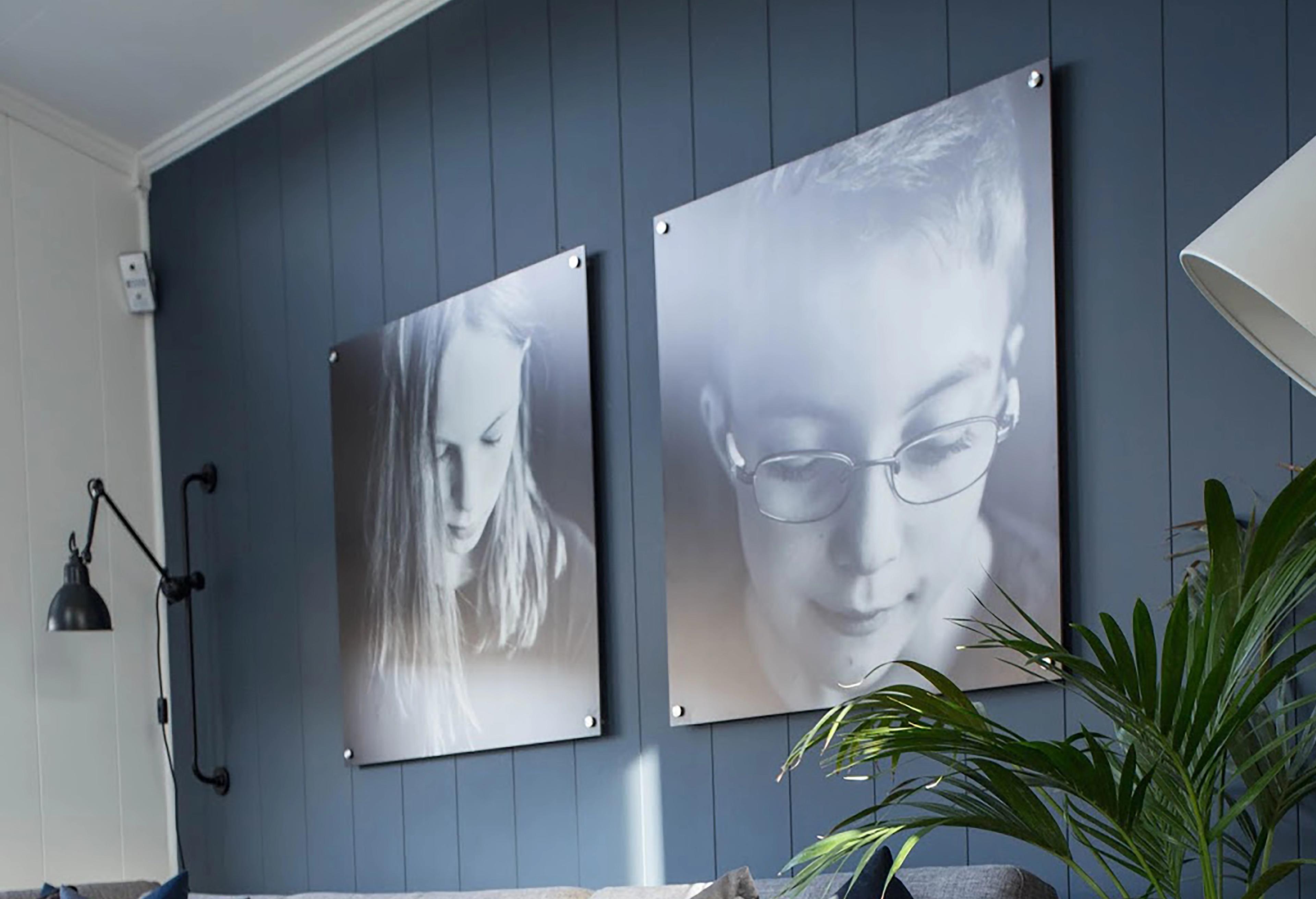 Rundt bilde på aluminium