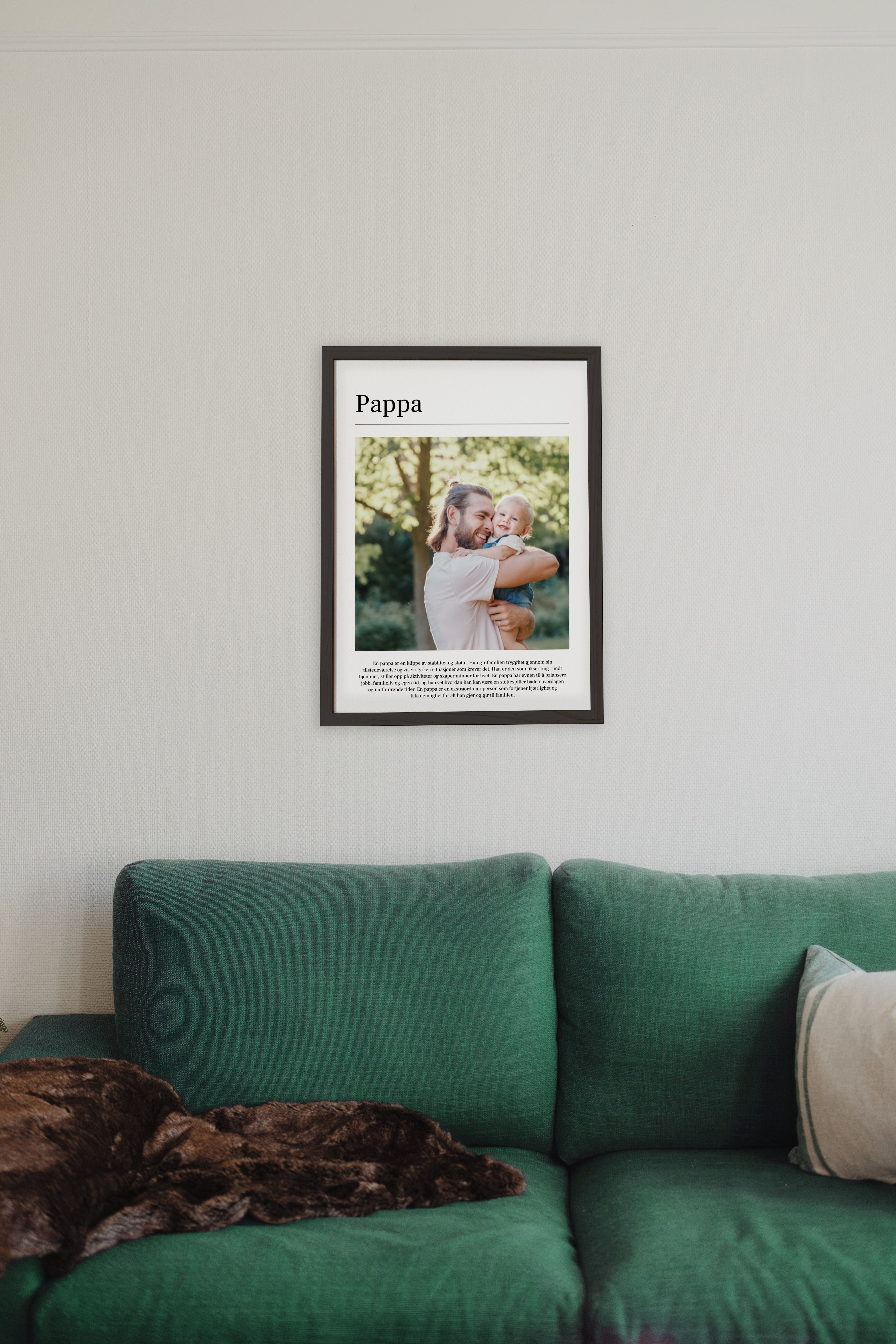personlig pappaplakat i ramme