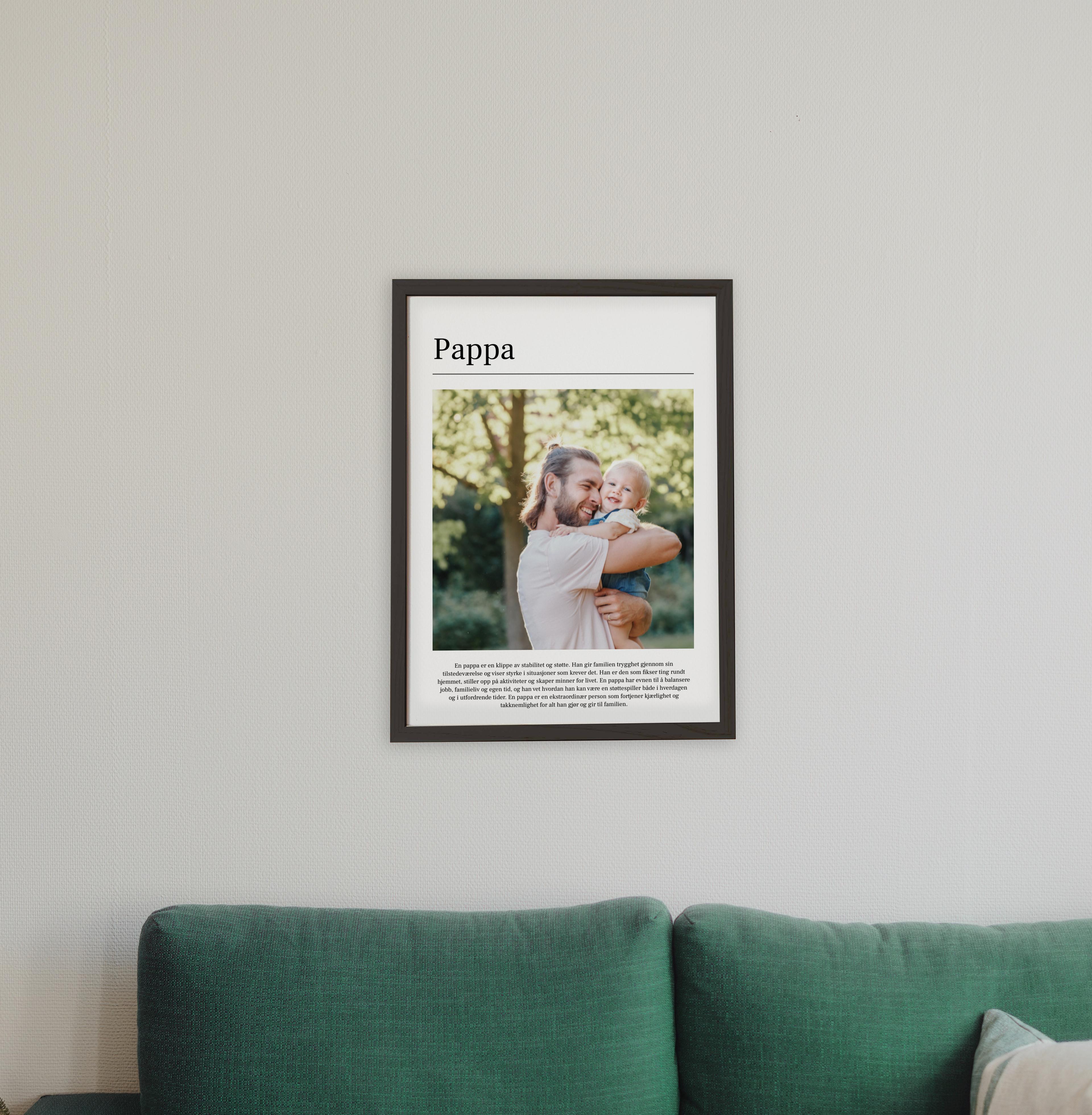 personlig pappaplakat i ramme