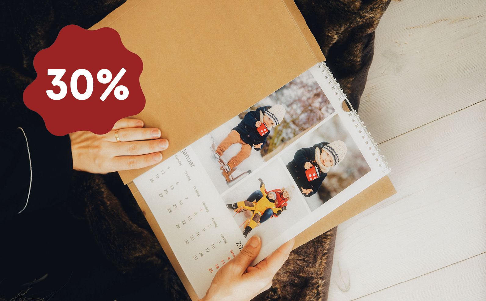 Fotokalender med ekte fotopapir