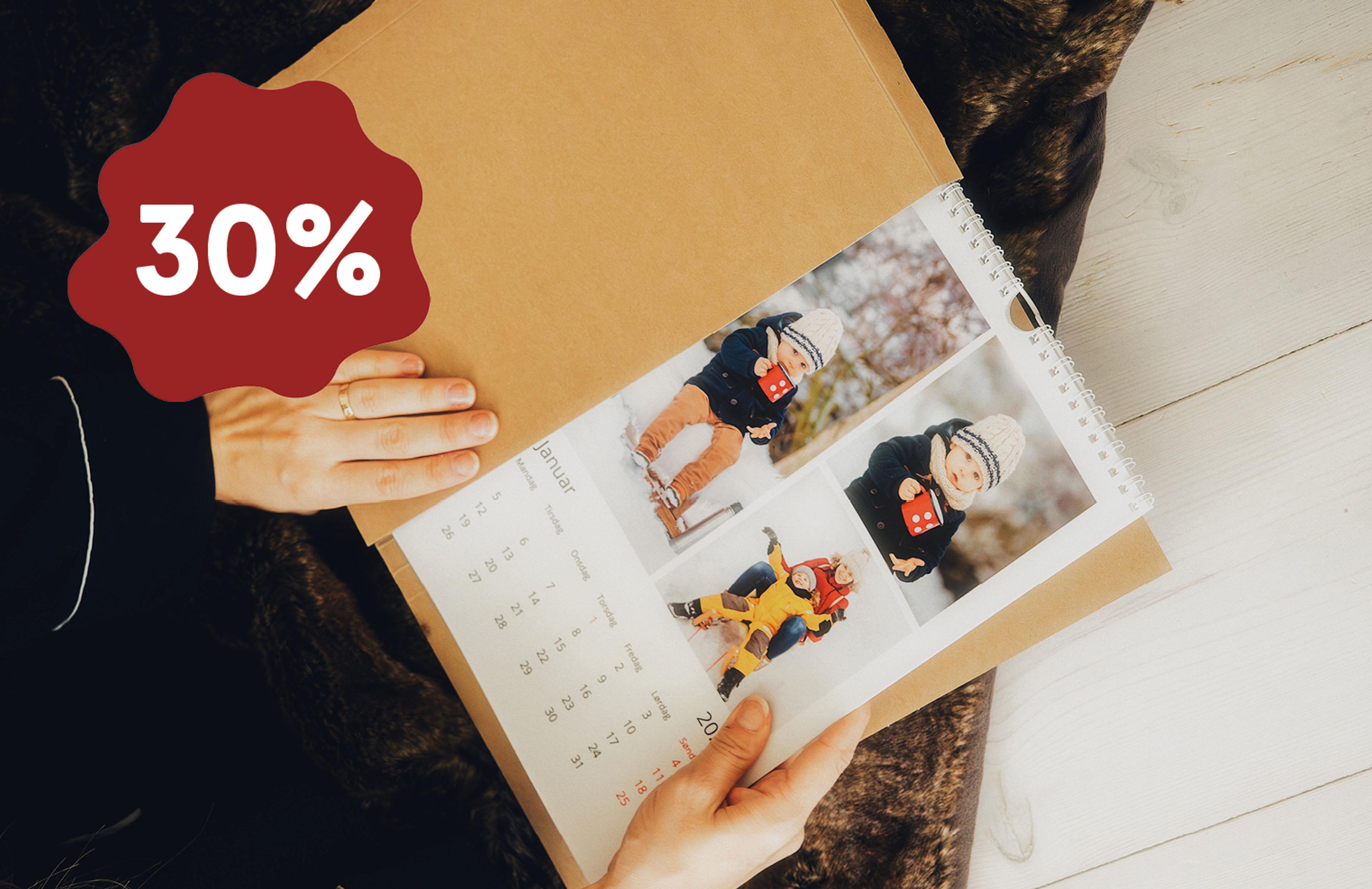 Fotokalender med ekte fotopapir