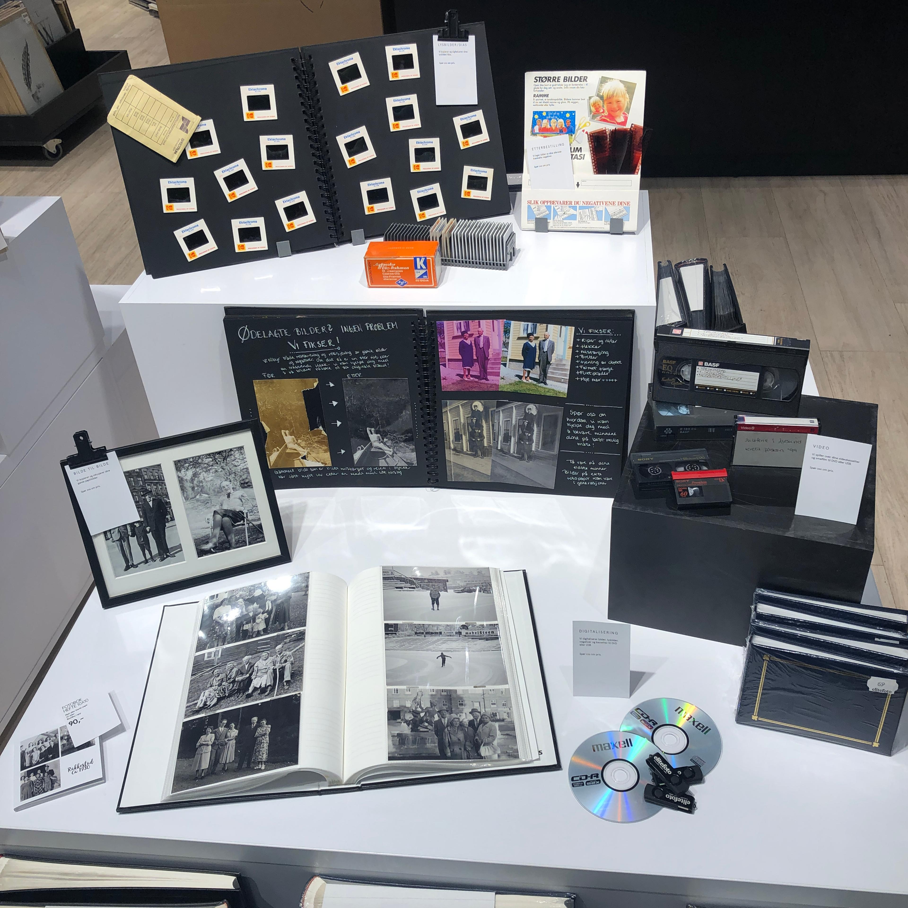 Diverse fotoartikler Elite Foto kan fremkalle og digitalisere