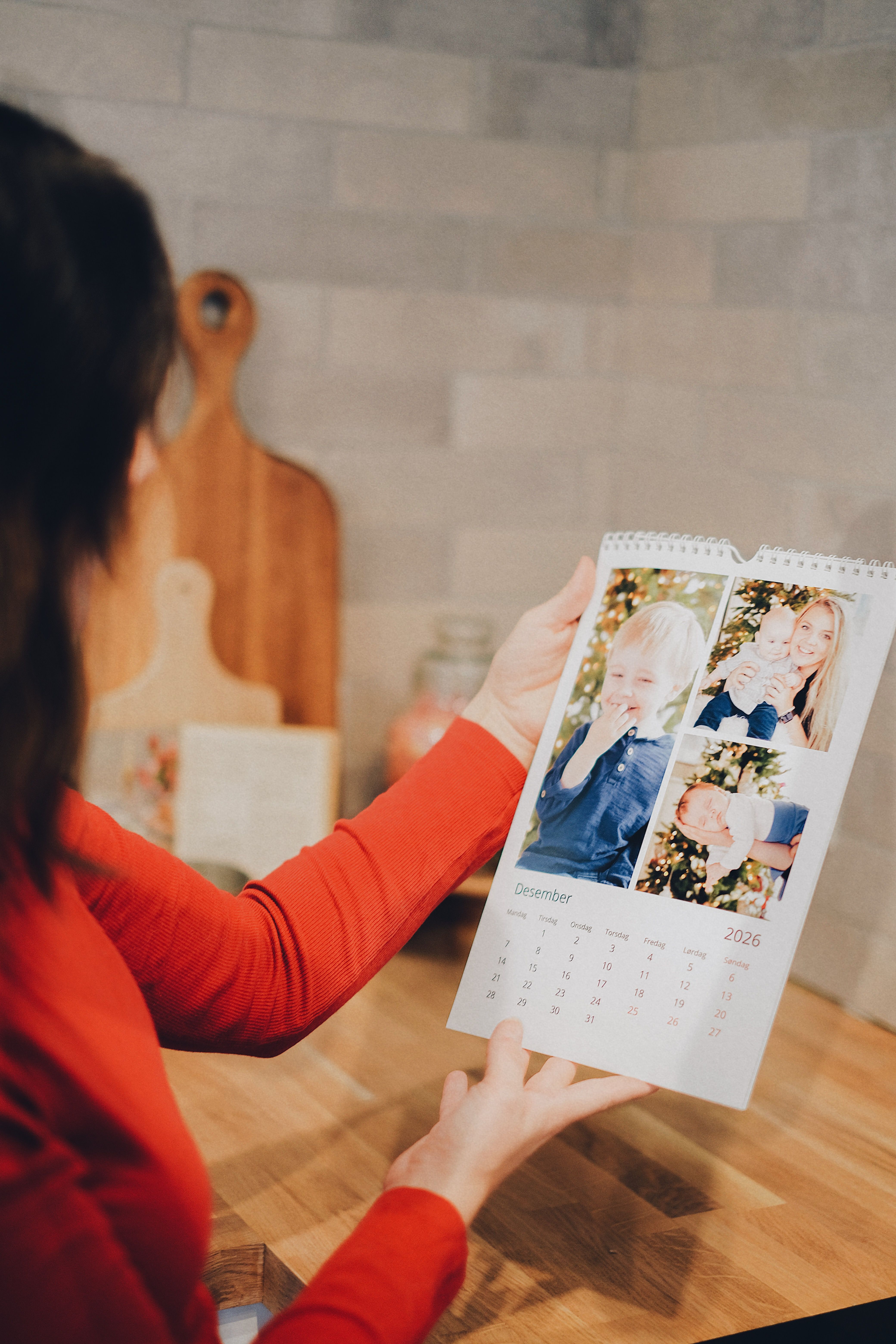 Veggkalender med 12 sider i A4 størrelse 