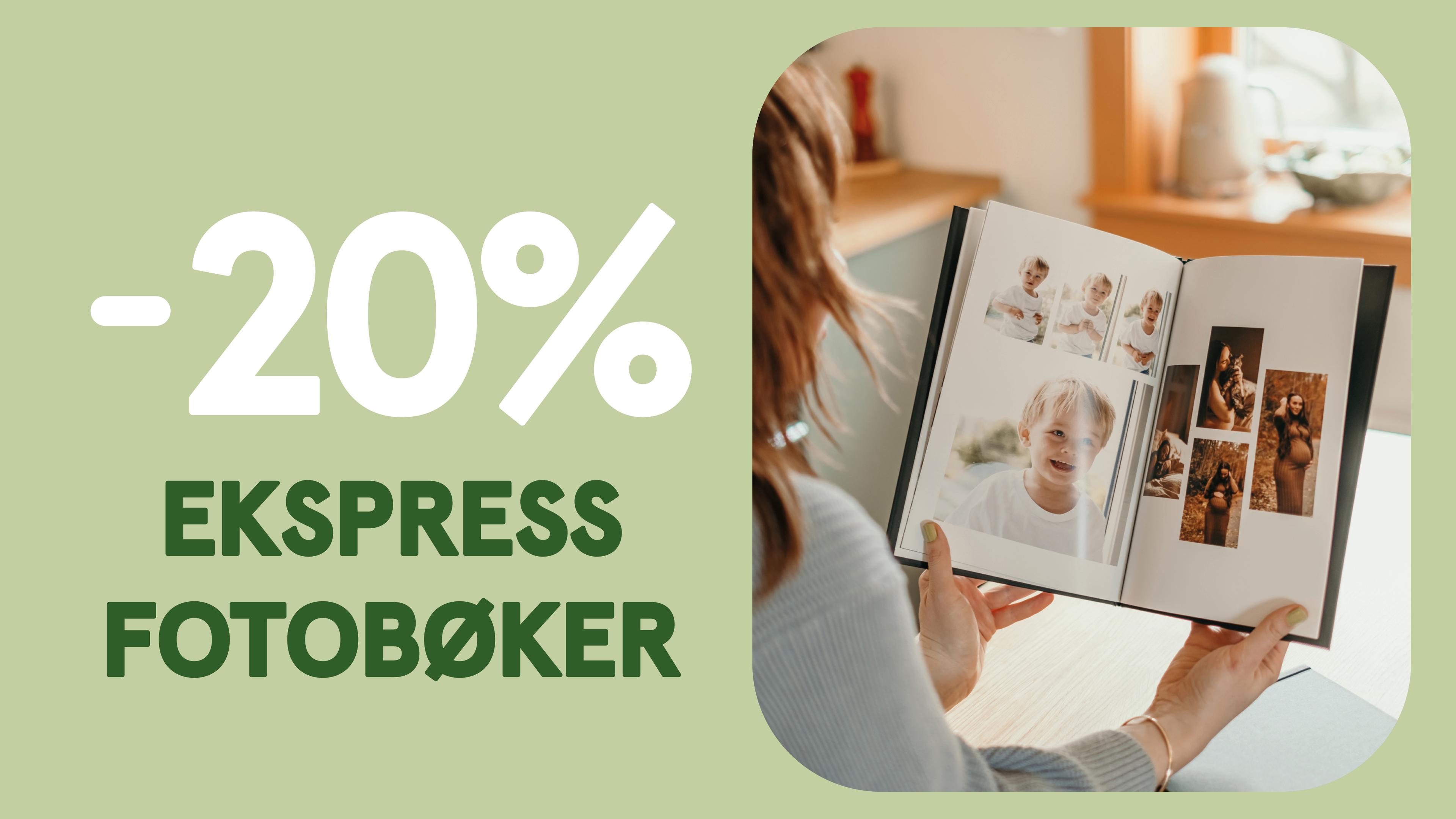 20% rabatt på fotobok ekspress hos Elite Foto