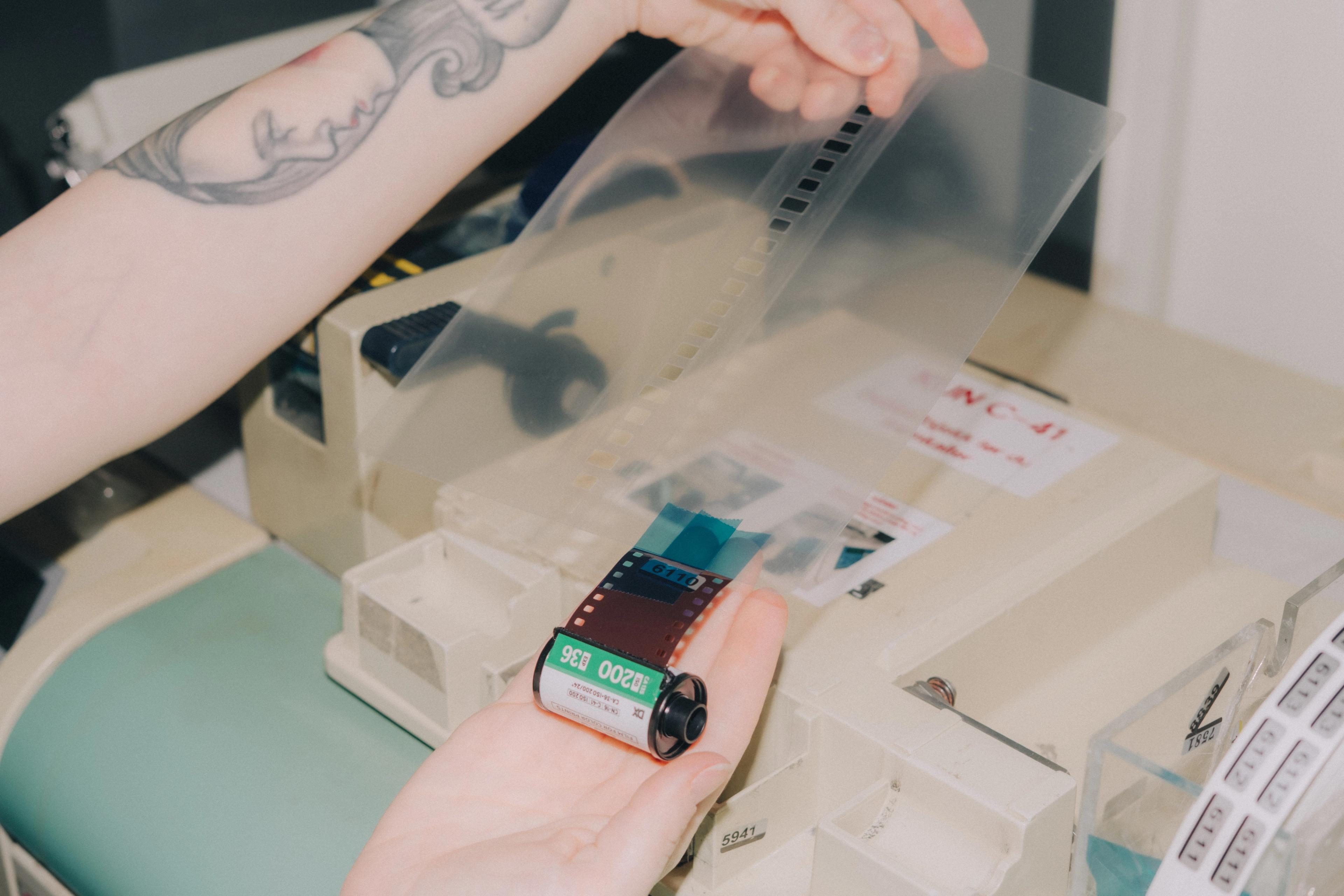 fremkalling av 35mm rull