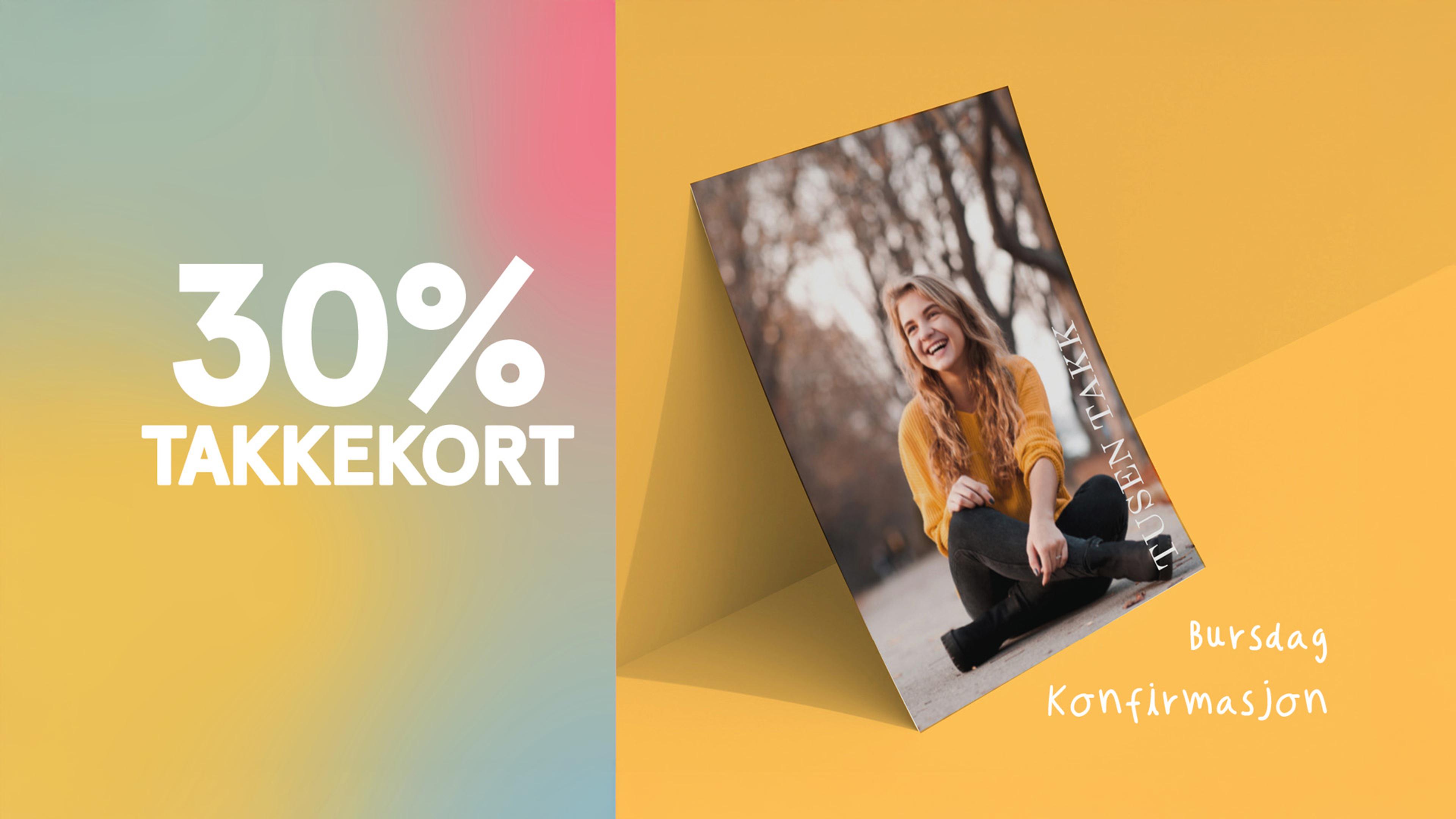Takkekort etter konfirmasjonen