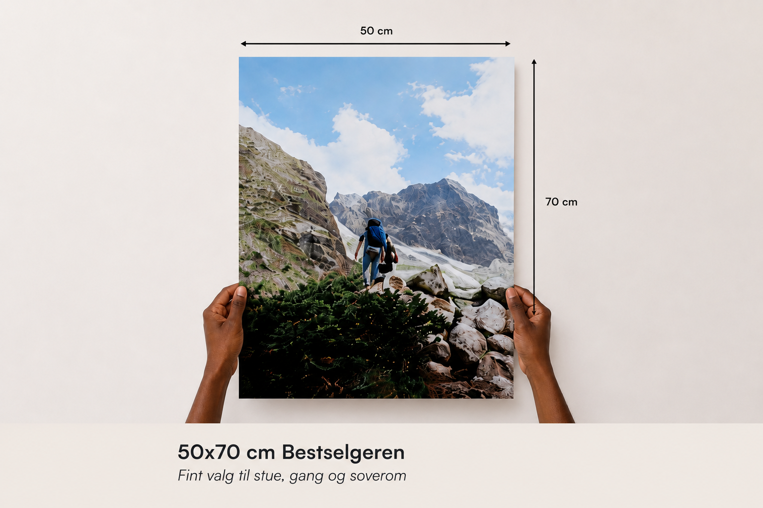 Stort bilde i størrelsen 50x70 cm