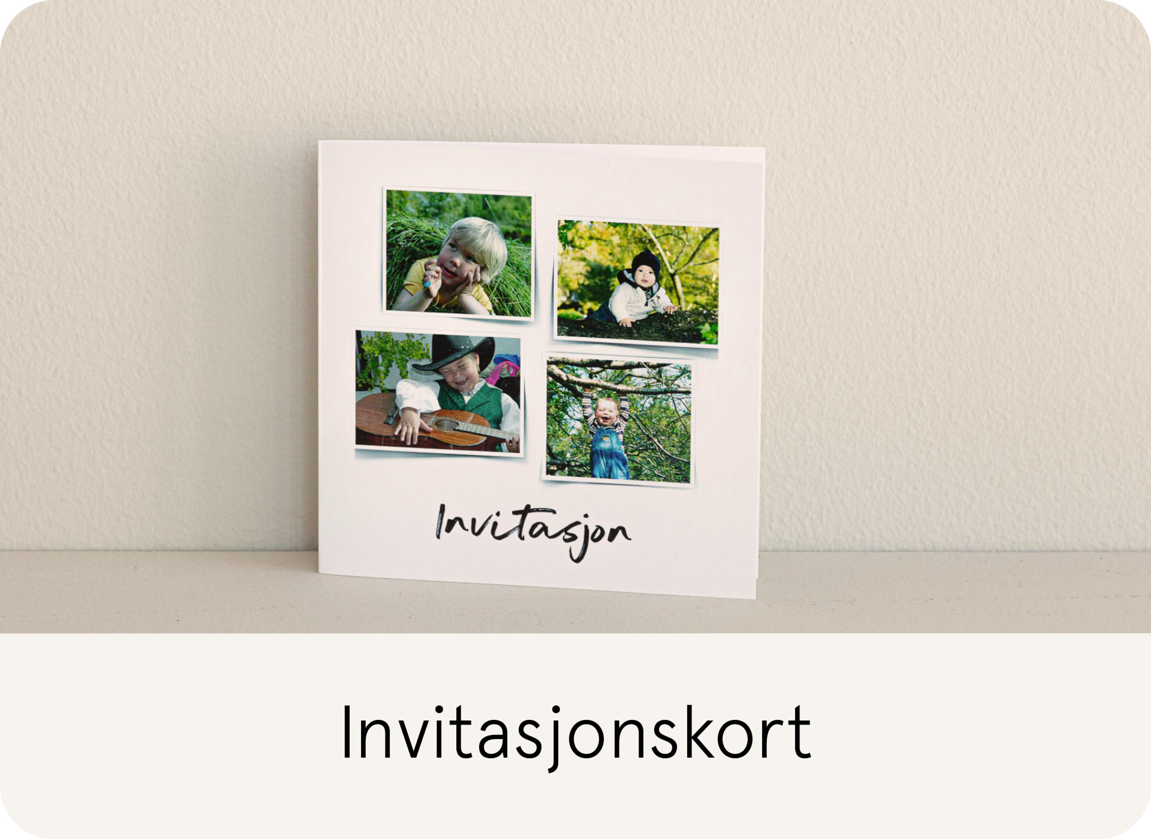 Invitasjonskort til konfirmasjon hos Elite Foto