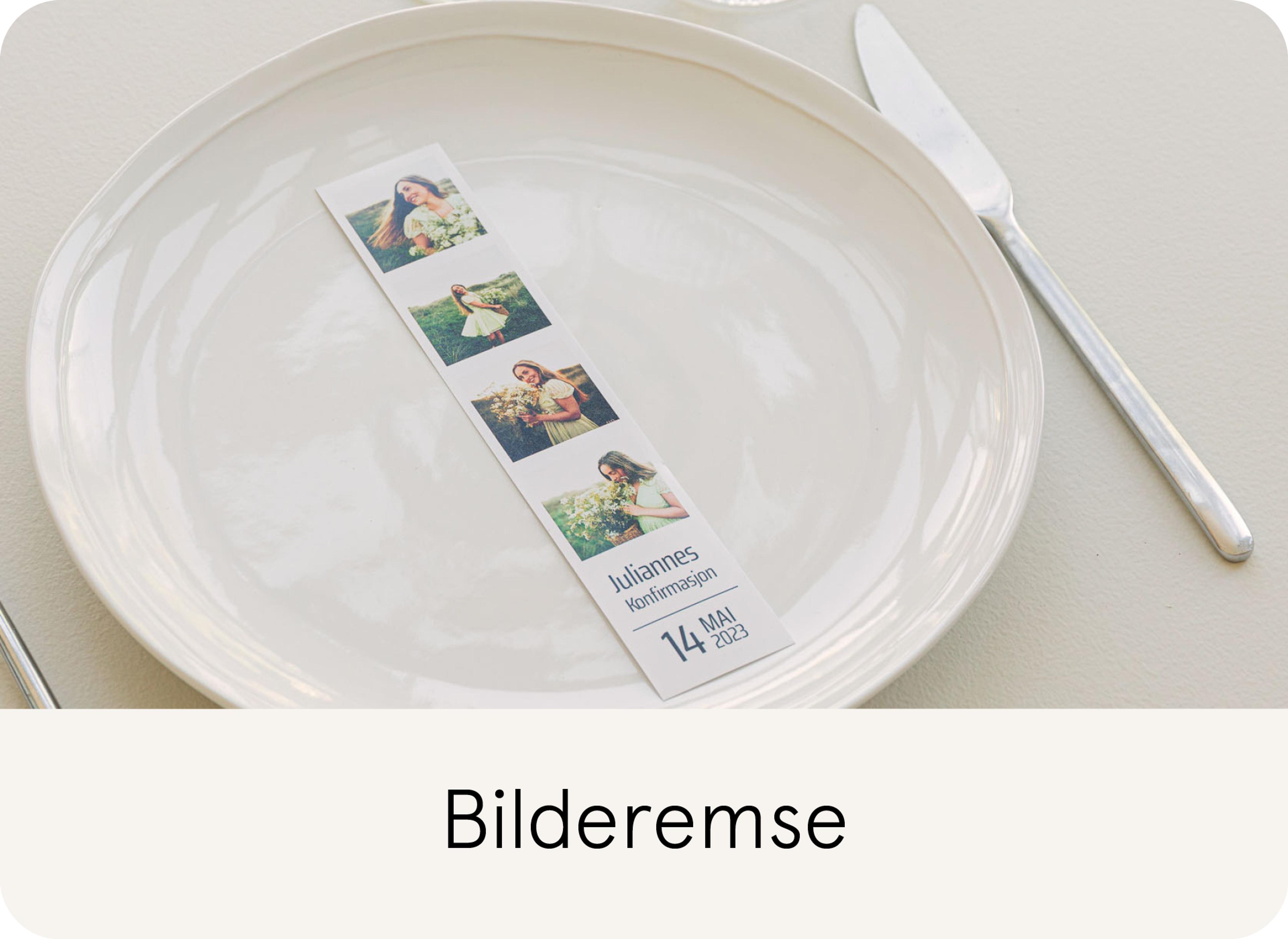 Bilderemse til konfirmasjon fra Elite Foto