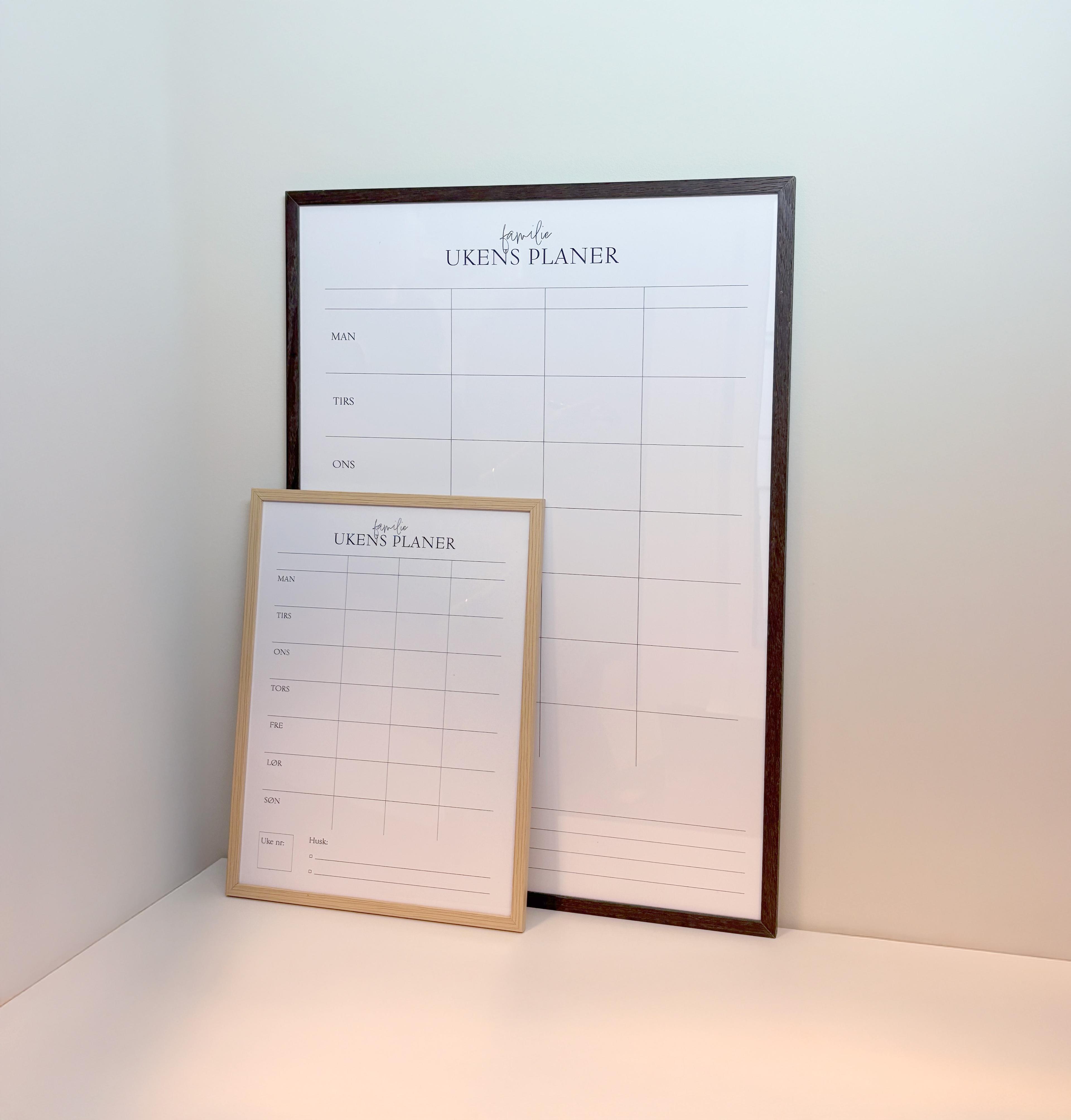 Planlegg uken med en personlig plakat