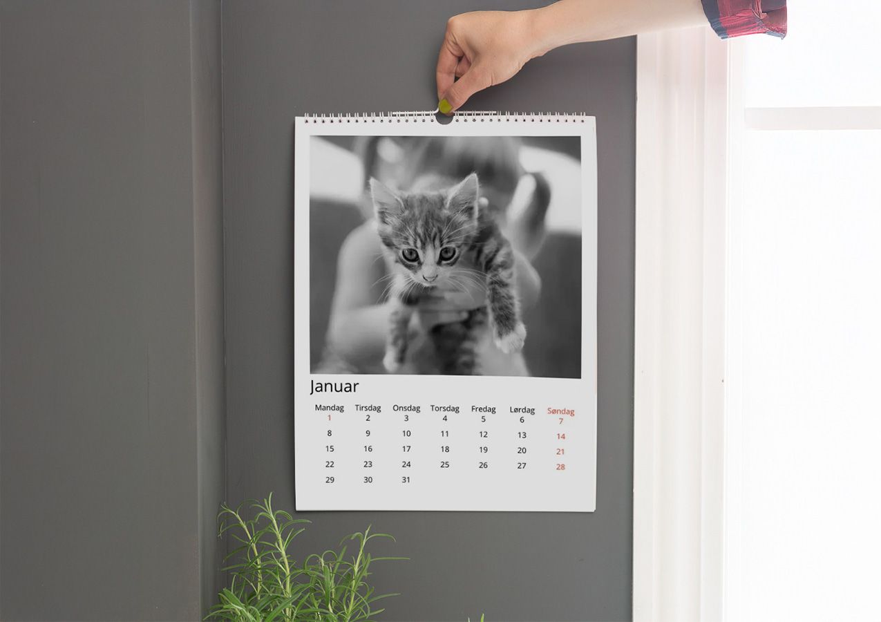 Kalender i A3 format med bilder hos Elite Foto