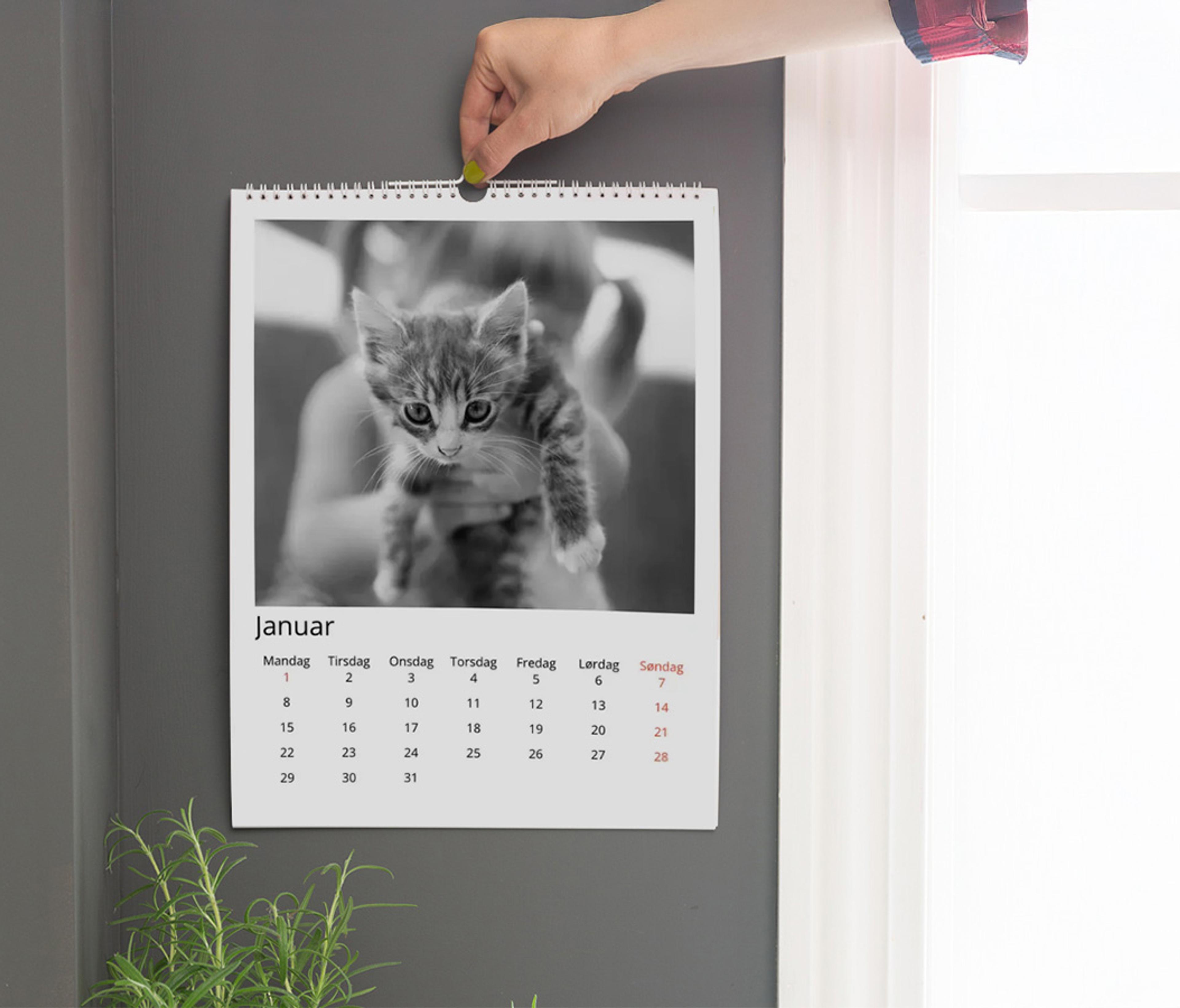 Kalender i A3 format med bilder hos Elite Foto