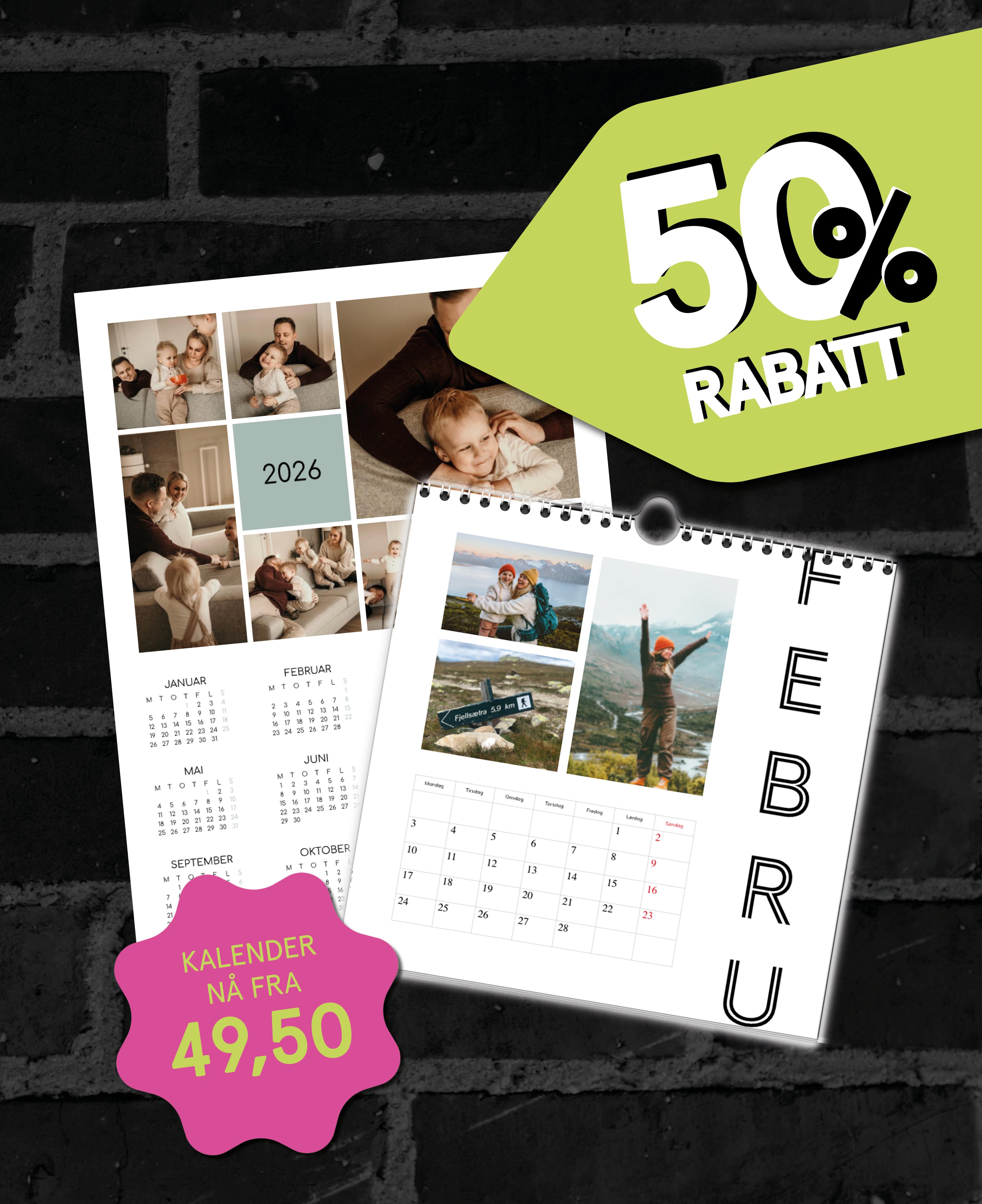 Lag fotokalender med dine bilder