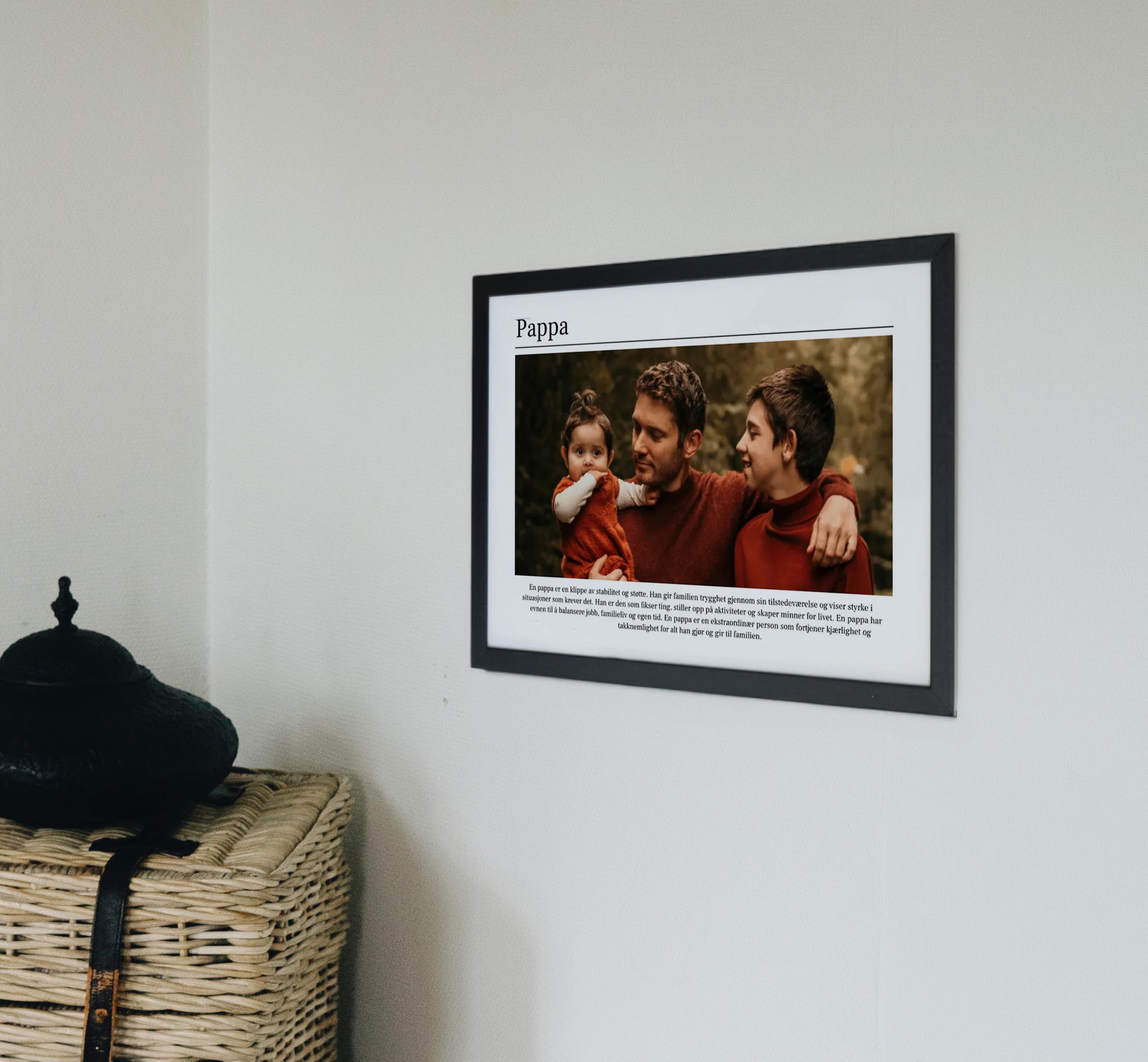 Familieplakat i ramme liggende format fra Elite Foto
