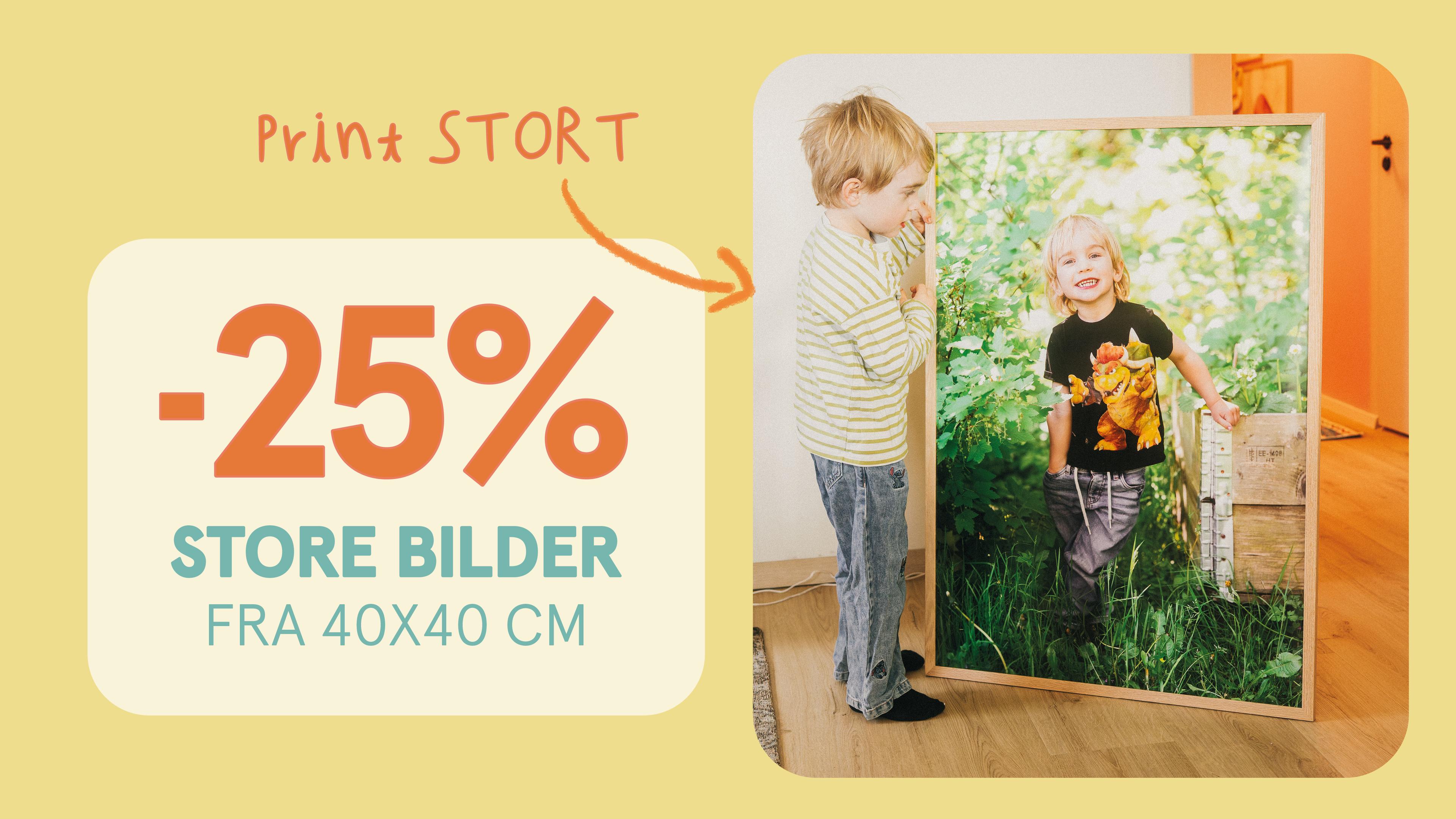 25 prosent rabatt på store bilder hos Elite Foto