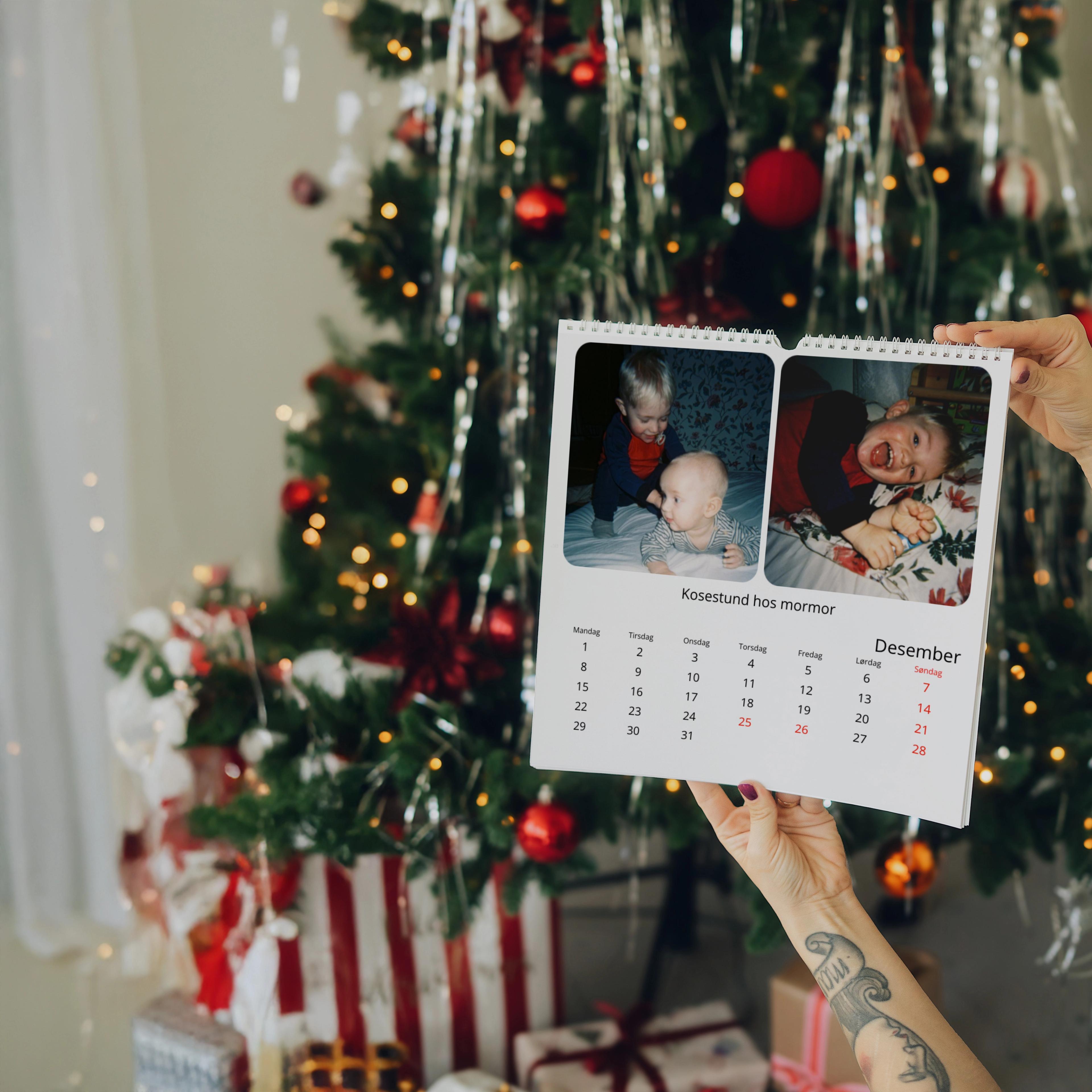 Julegave med bilderemse som til og fra lapp