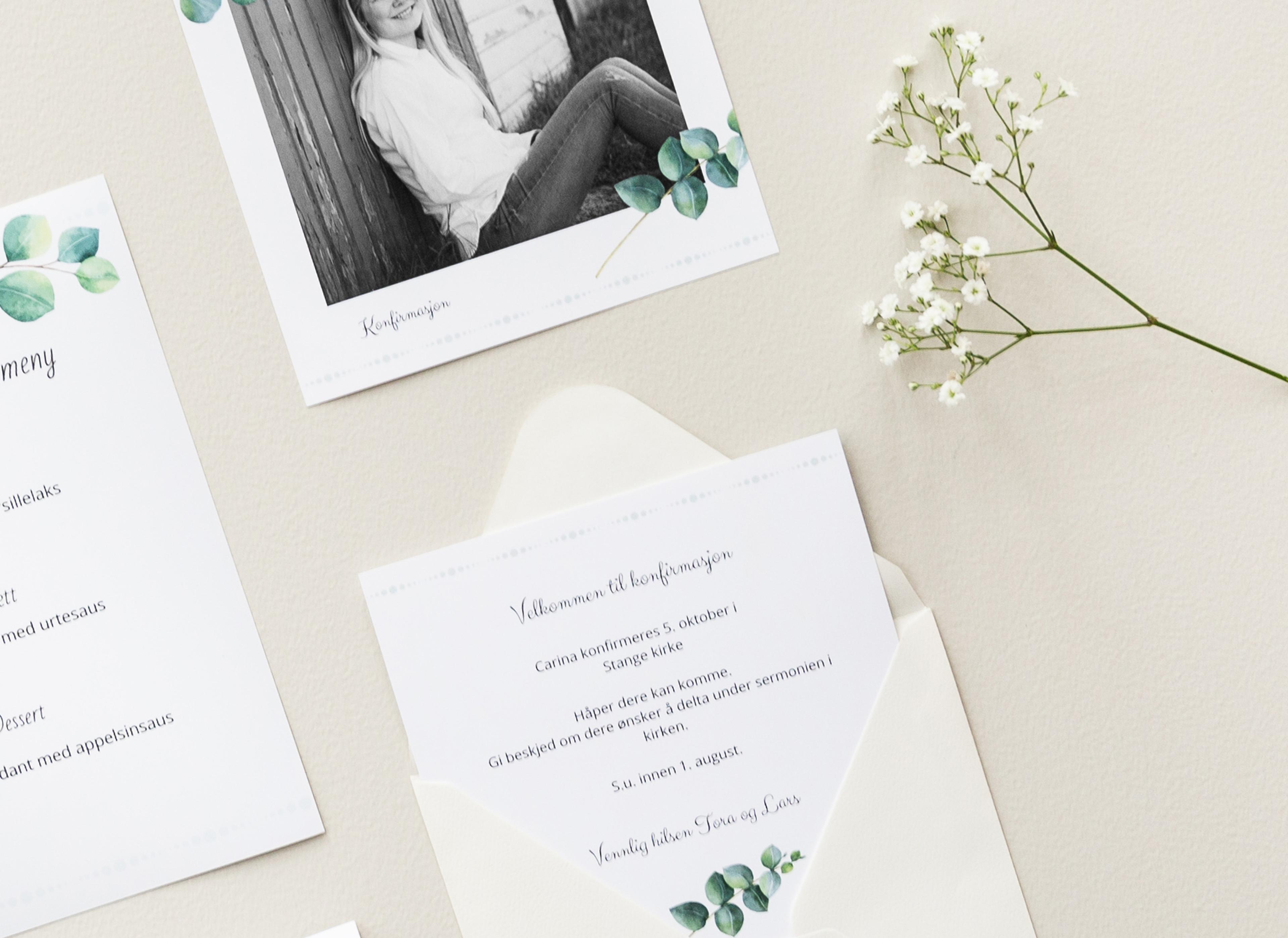 Invitasjonskort fra Elite Foto