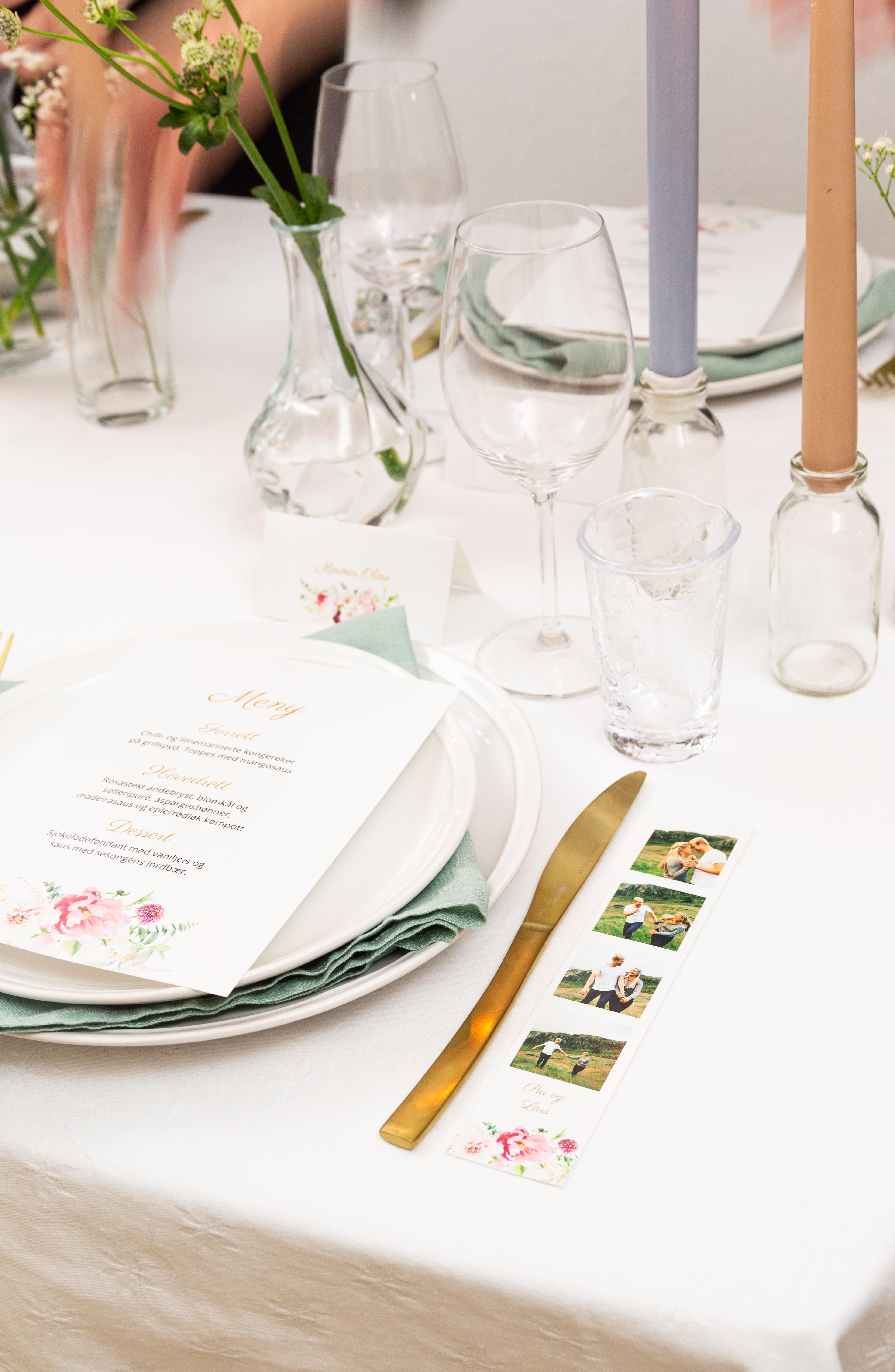 Dekket bord til anledningen fra Elite Foto