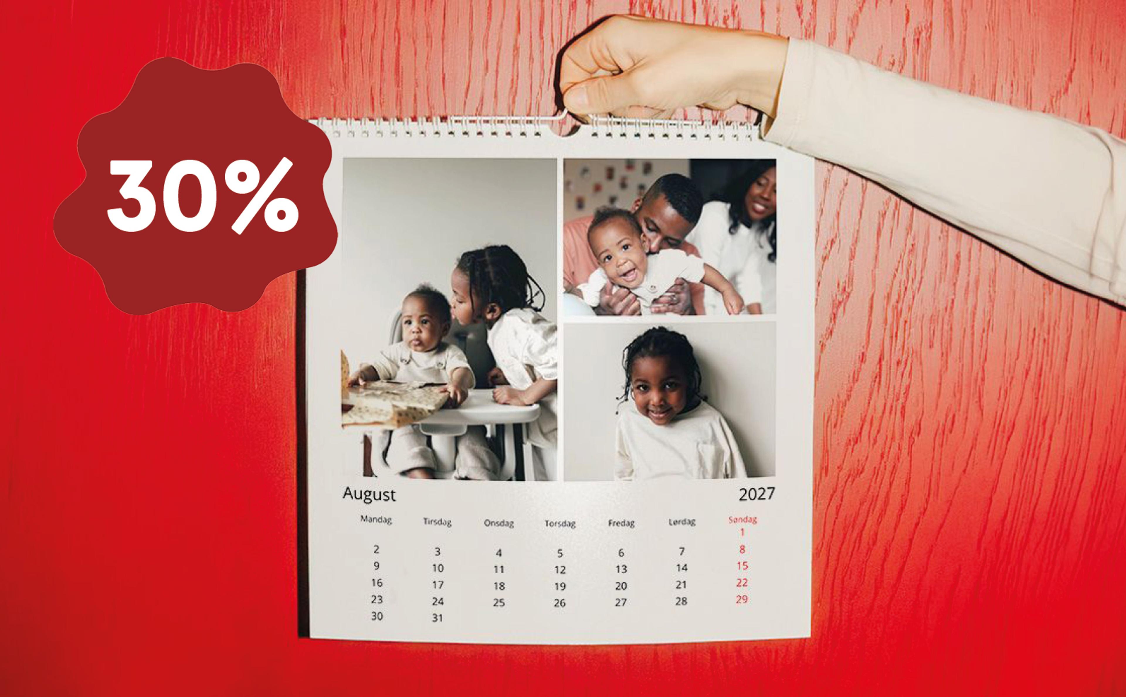 Fotokalender med ekte fotopapir