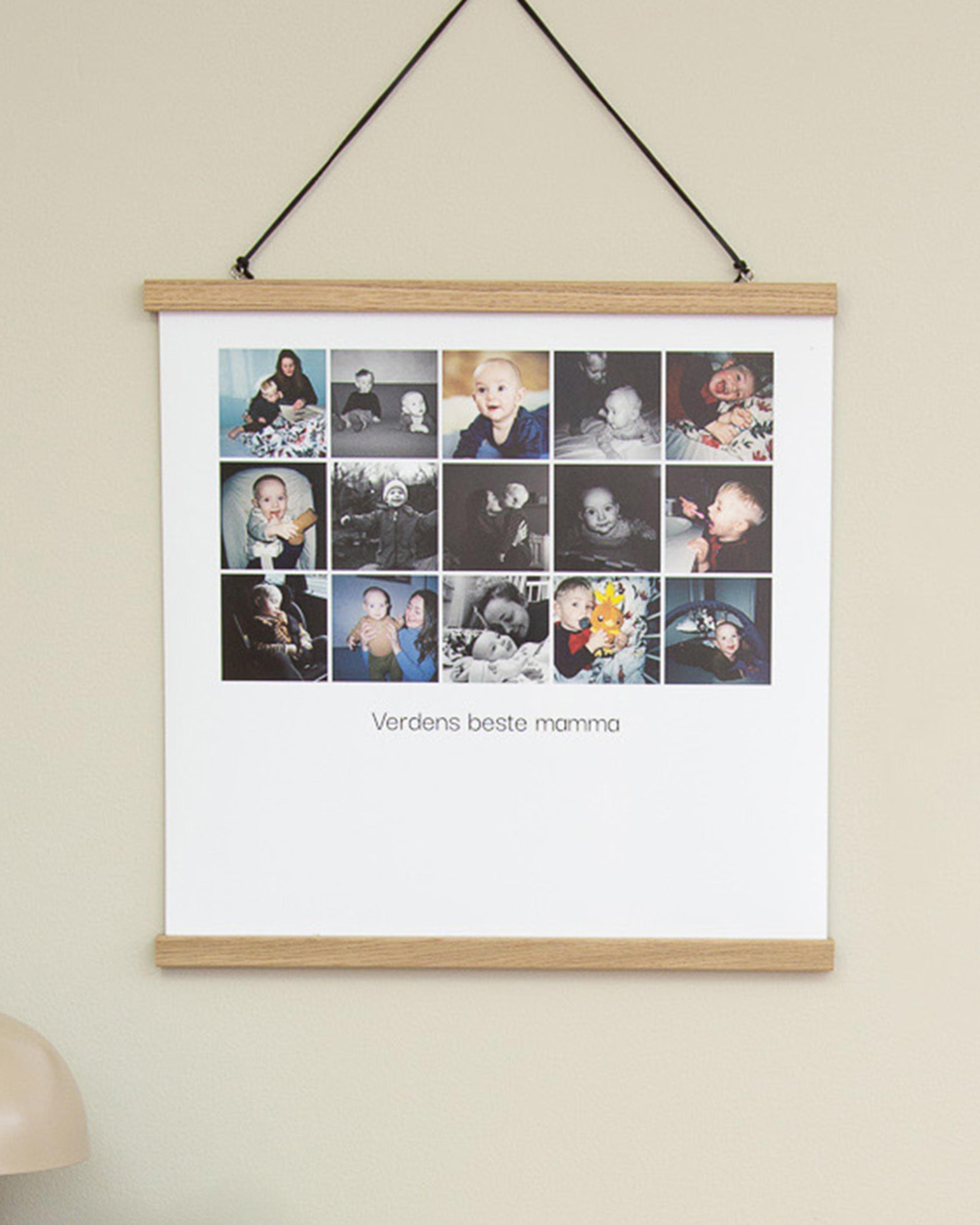 collage i ramme