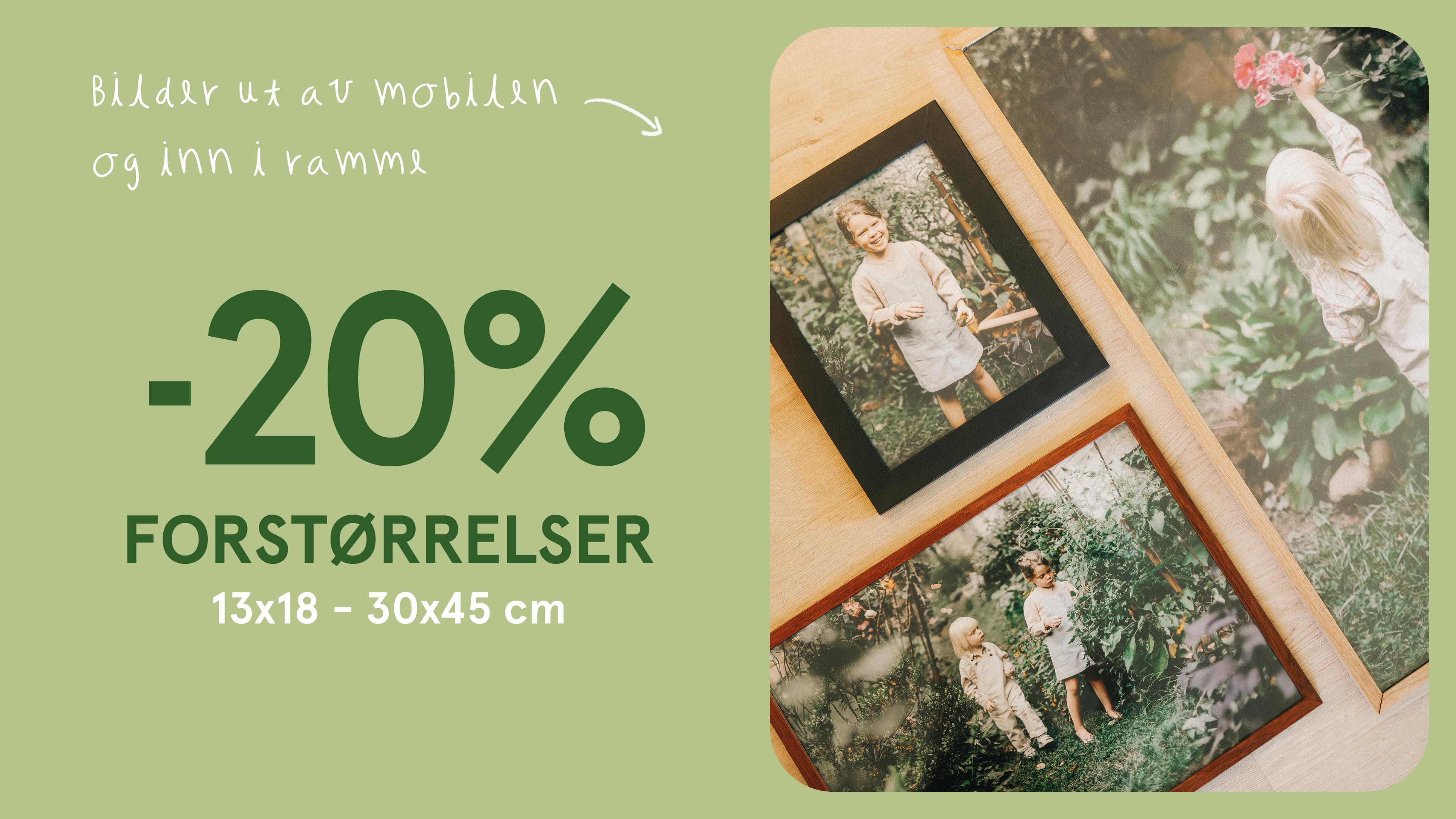 20 prosent rabatt på mellomstore bilder hos Elite Foto
