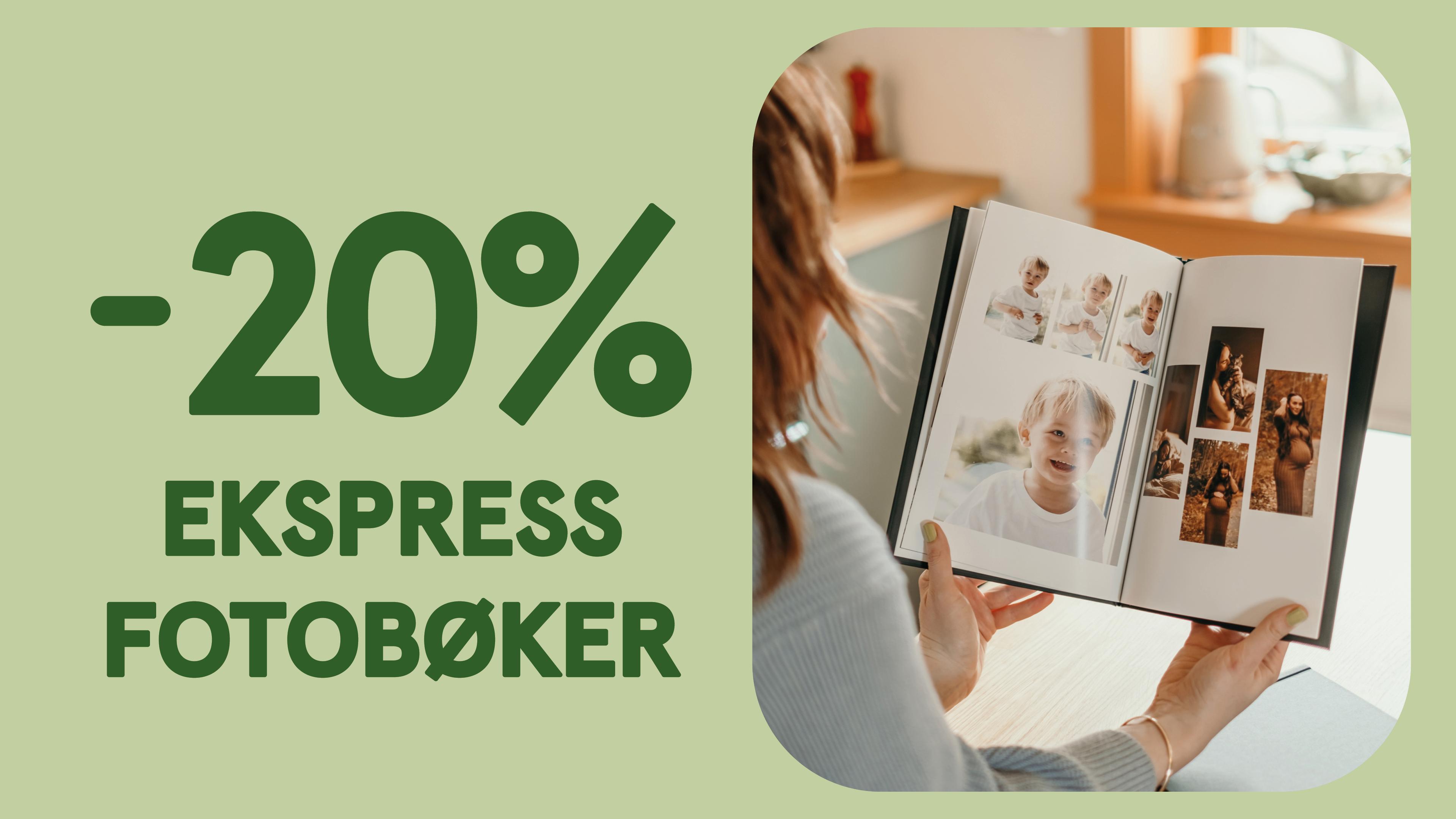 20% rabatt på fotobok ekspress hos Elite Foto