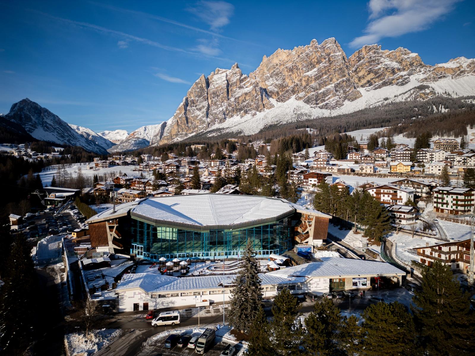 Elevated view over Cortina