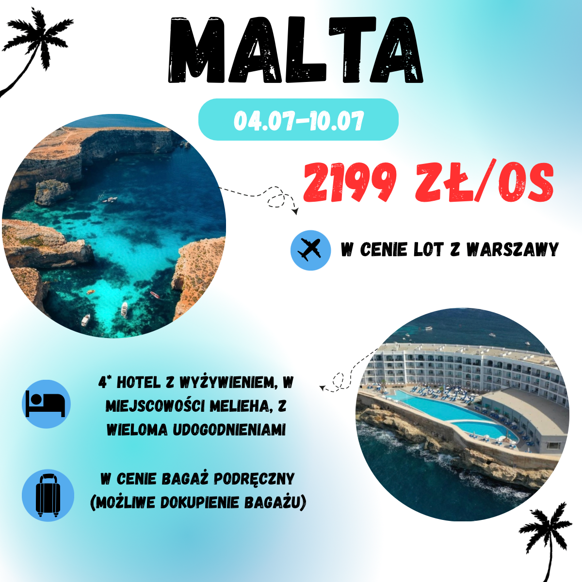 🏝️ Lipcowy tydzień na Malcie z wyżywieniem za 2199 zł w 4⭐️ hotelu🇲🇹