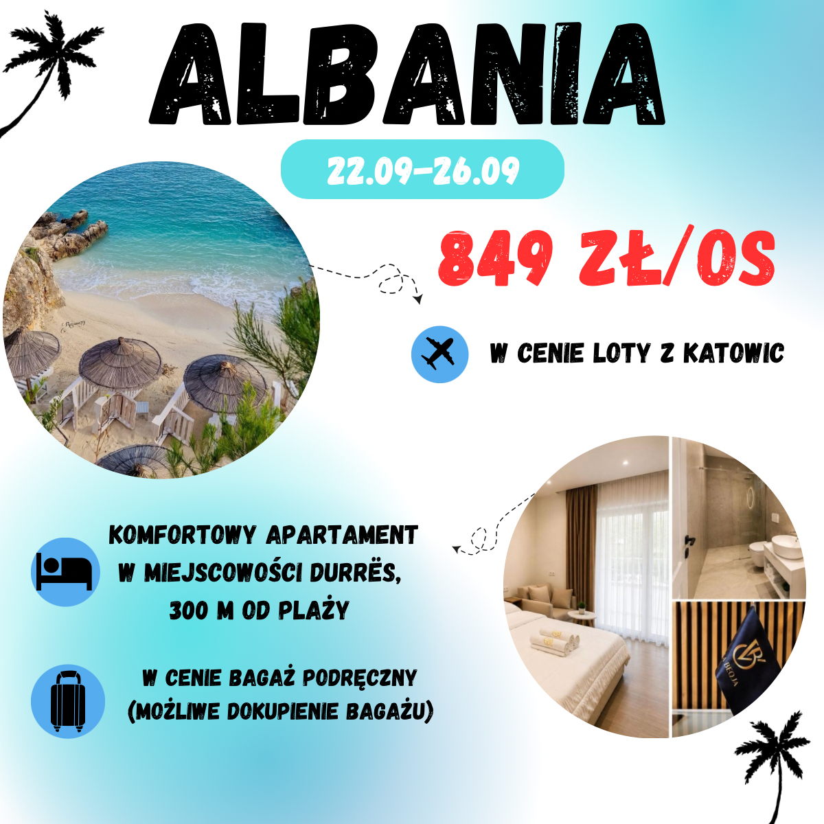 Albania na 5 dni we wrześniu za 849 zł🤩🇦🇱 (w enie: Loty+Nocleg+Transport)