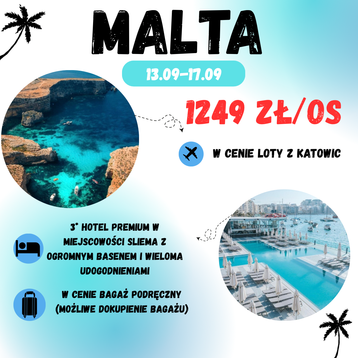 Malta na 5 dni za 1249 zł🇲🇹 (w cenie: loty+hotel+transport)