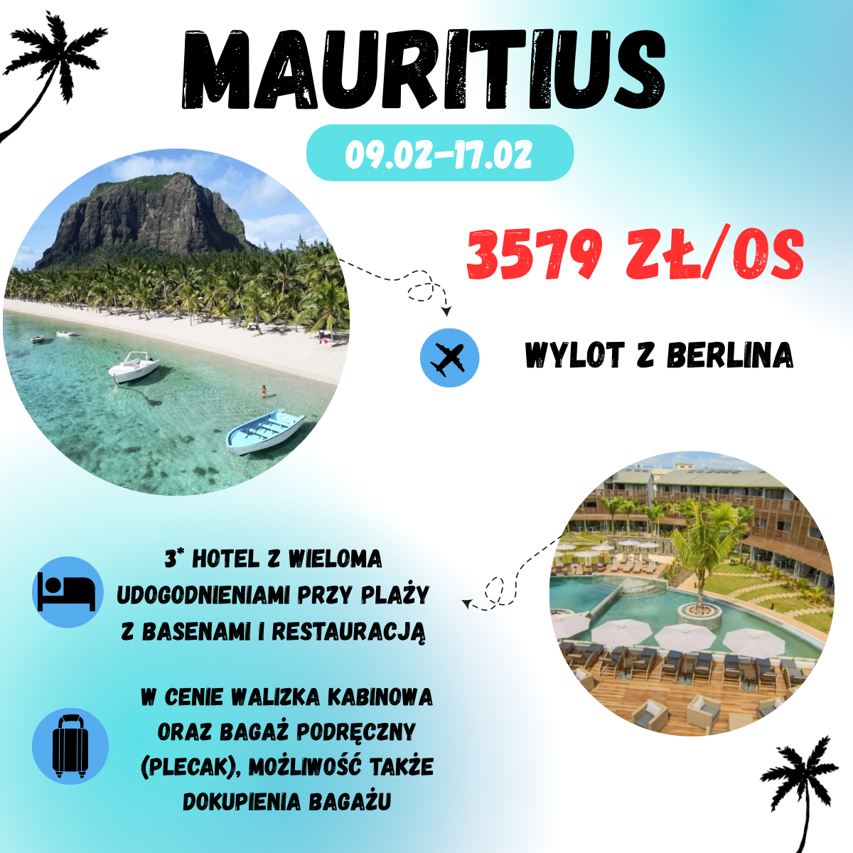 Mauritius na 9 dni ferii za 3579 zł🇲🇺🏝️ (w cenie: loty+ hotel+ transport)