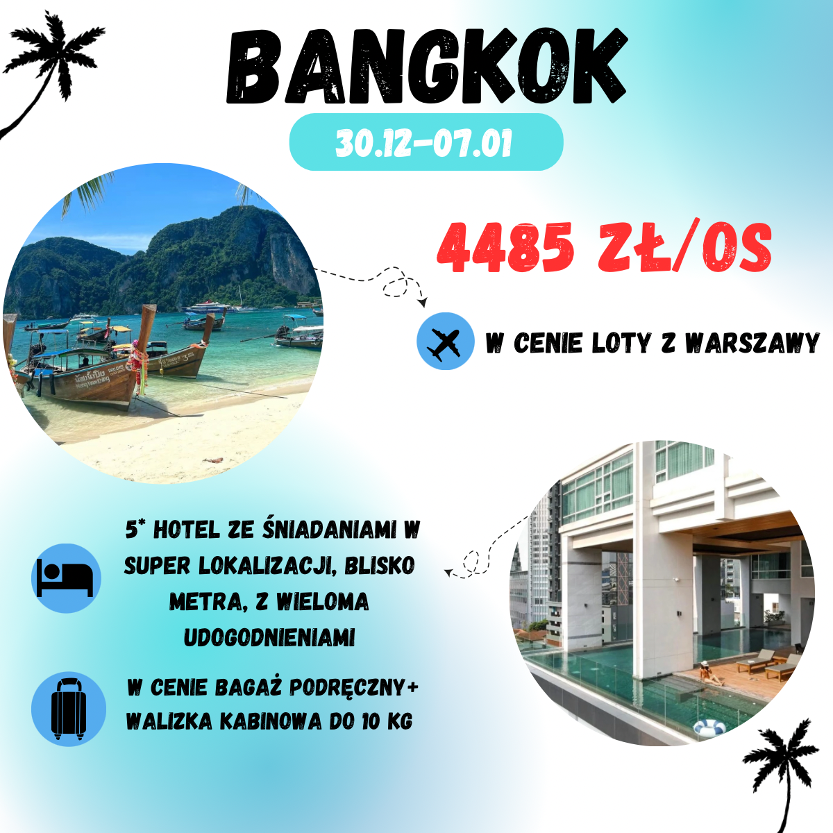 Sylwester w Tajlandii za 4485 zł w 5* hotelu!🎆🇹🇭 (w cenie: Loty+Hotel ze śniadaniami+Transport)