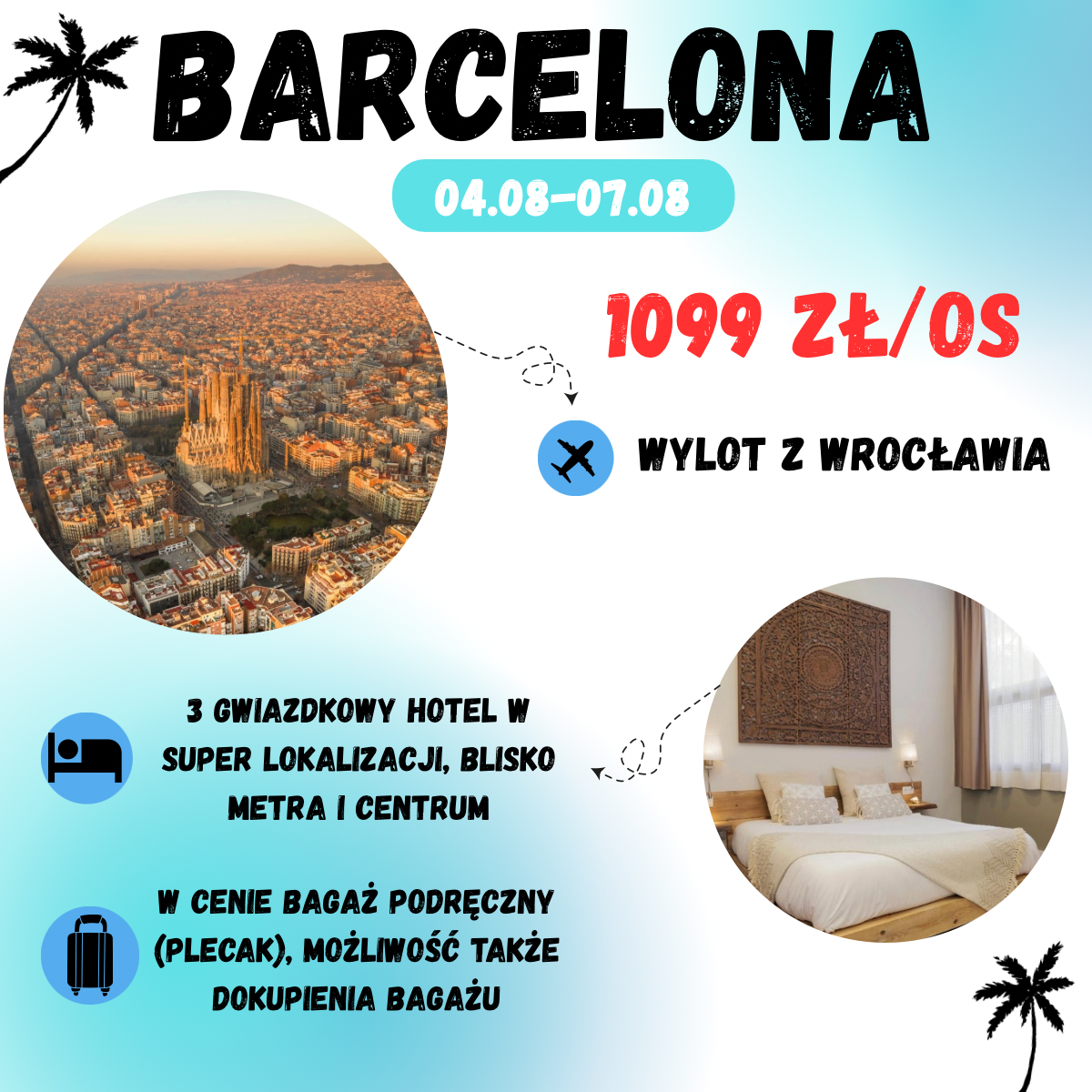 Barcelona w sierpniu na 4 dni za 1099 zł🇪🇸 (w cenie: loty+hotel+transfer)