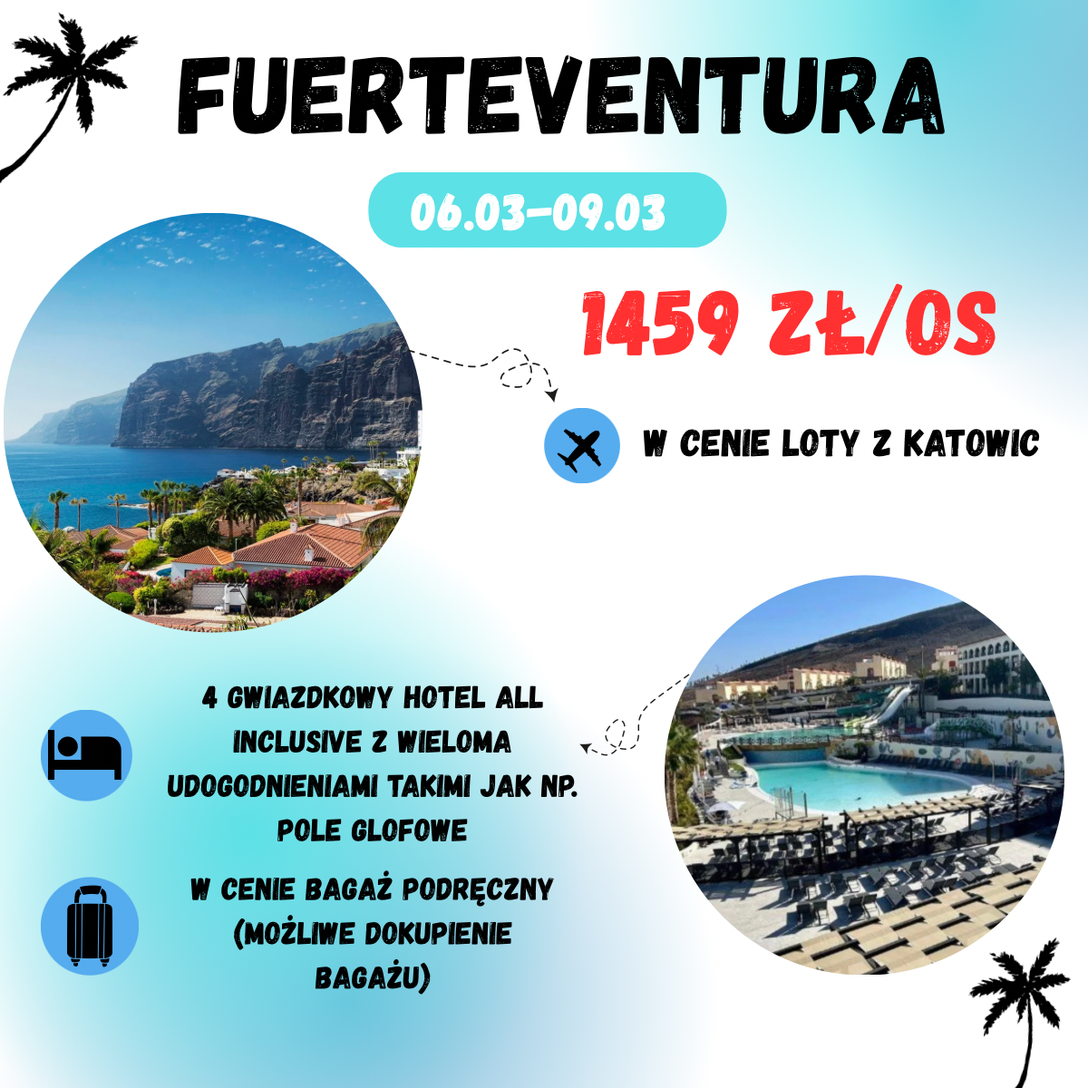 Fuertaventura All inclusive za 1459 zł! (W cenie loty + hotel + transfer)
