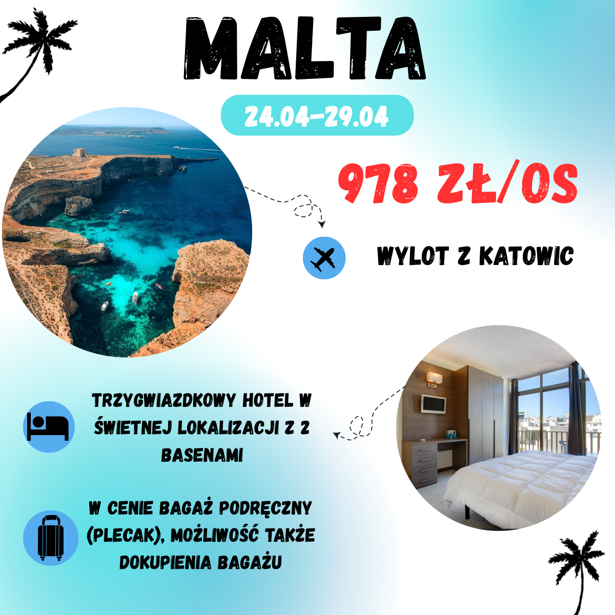 Malta wiosną na 6 dni za 978 zł!🇲🇹🏝️ (w cenie Loty+Hotel+Transport)