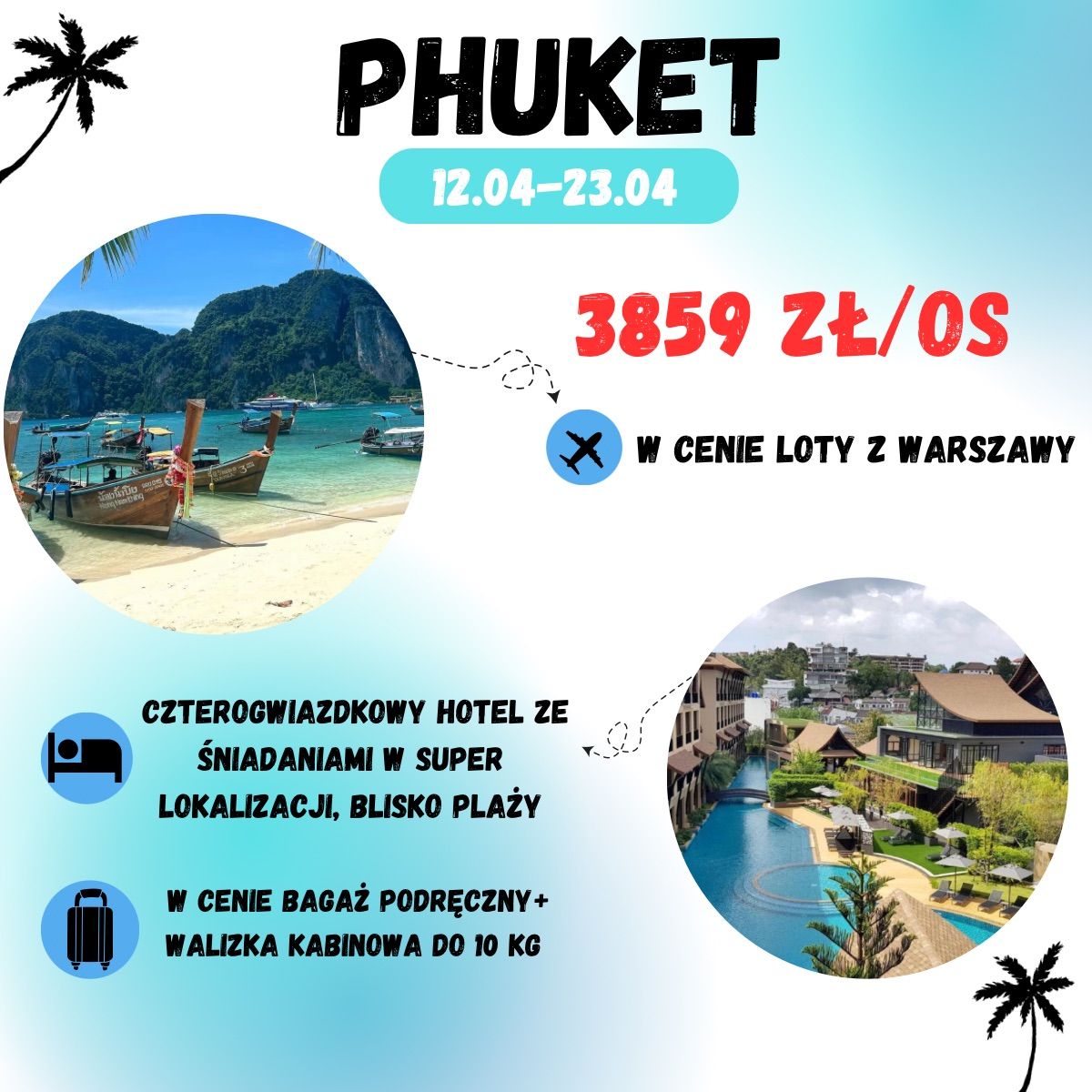 Tajlandia w sezonie za 3859 zł na 10 dni🇹🇭✈️ (W cenie: loty+ hotel ze śniadaniami+ transfery)