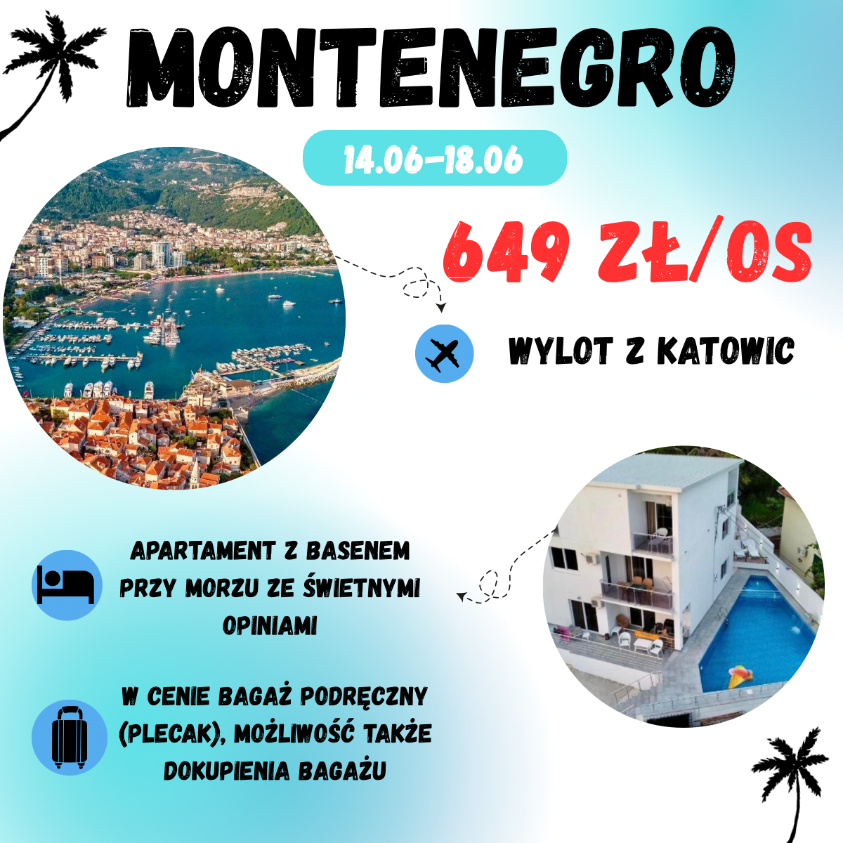 5 dni w Czarnogórze za 649 zł🇲🇪🤯 (w cenie loty+nocleg+transport)