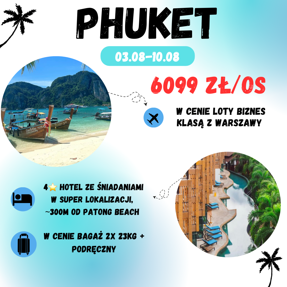 Phuket Biznes klasą za 6099 zł🤯🇹🇭 (w cenie: Loty+4⭐️Hotel+Transport)