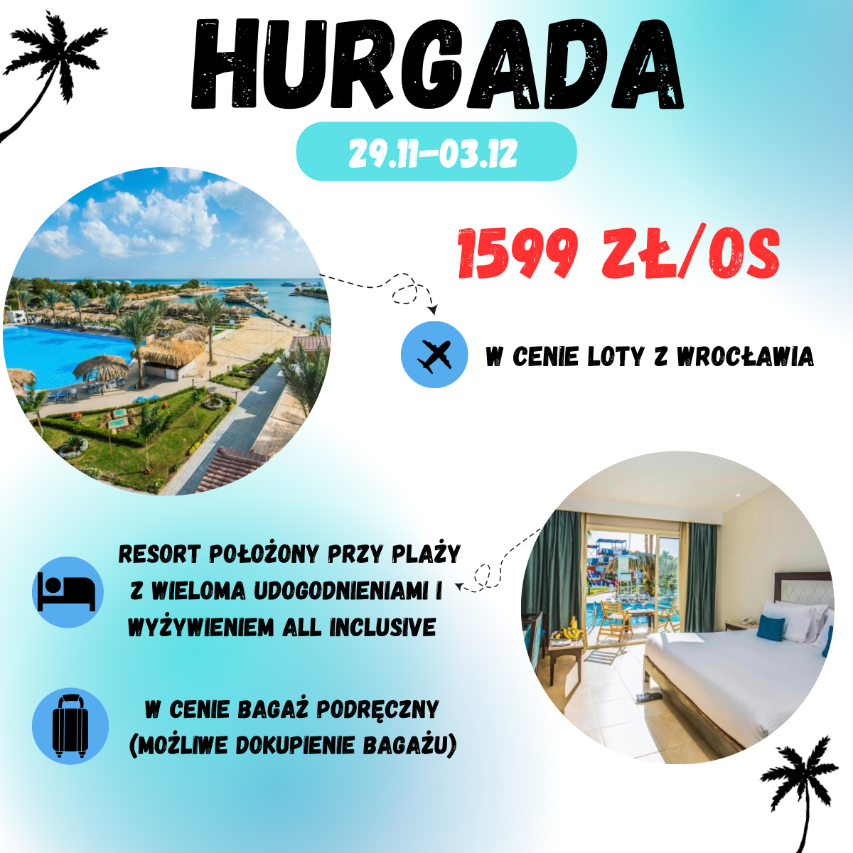 Egipt All inclusive na jesień za 1599 zł🇪🇬🏝️ (w cenie: hotel 4*+ transfer + loty)