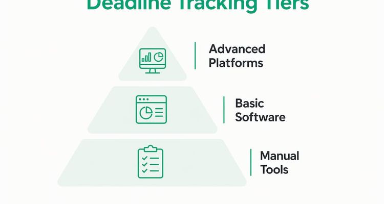 Infographic illustrating deadline tracking tiers comparison