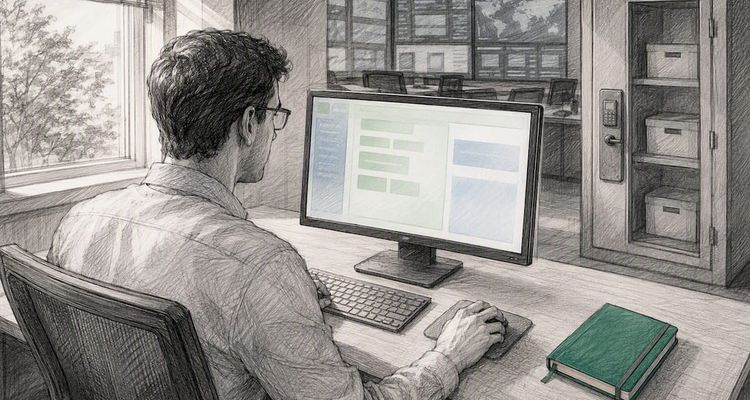 Analyst exporting SOC 2 audit evidence
