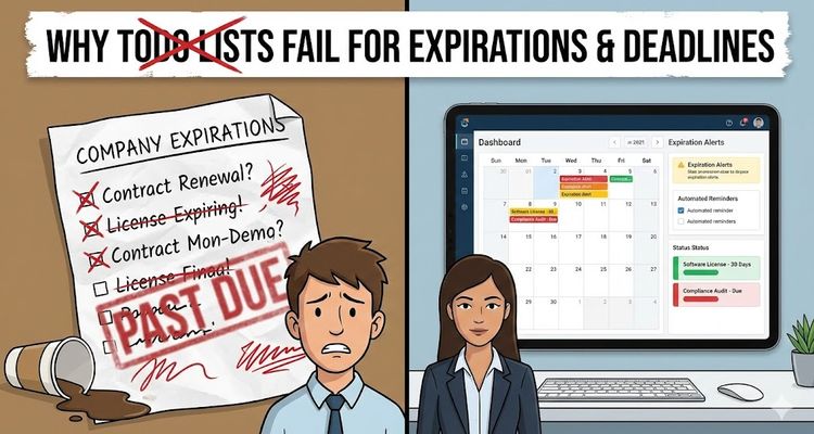 Why Todo Lists Are Not Good for Companies Managing Expirations & Deadlines