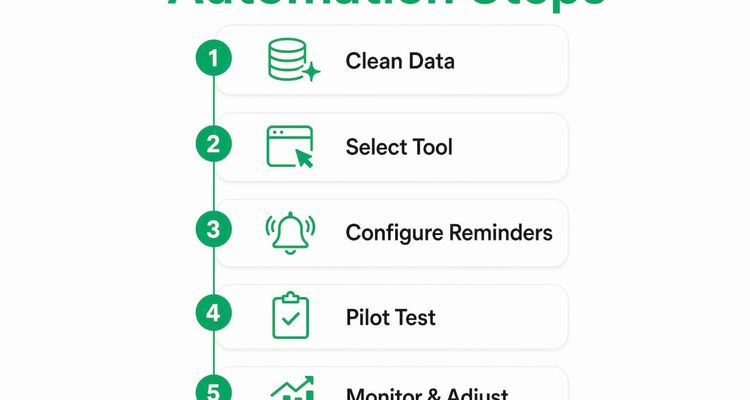 Infographic illustrating automation process steps